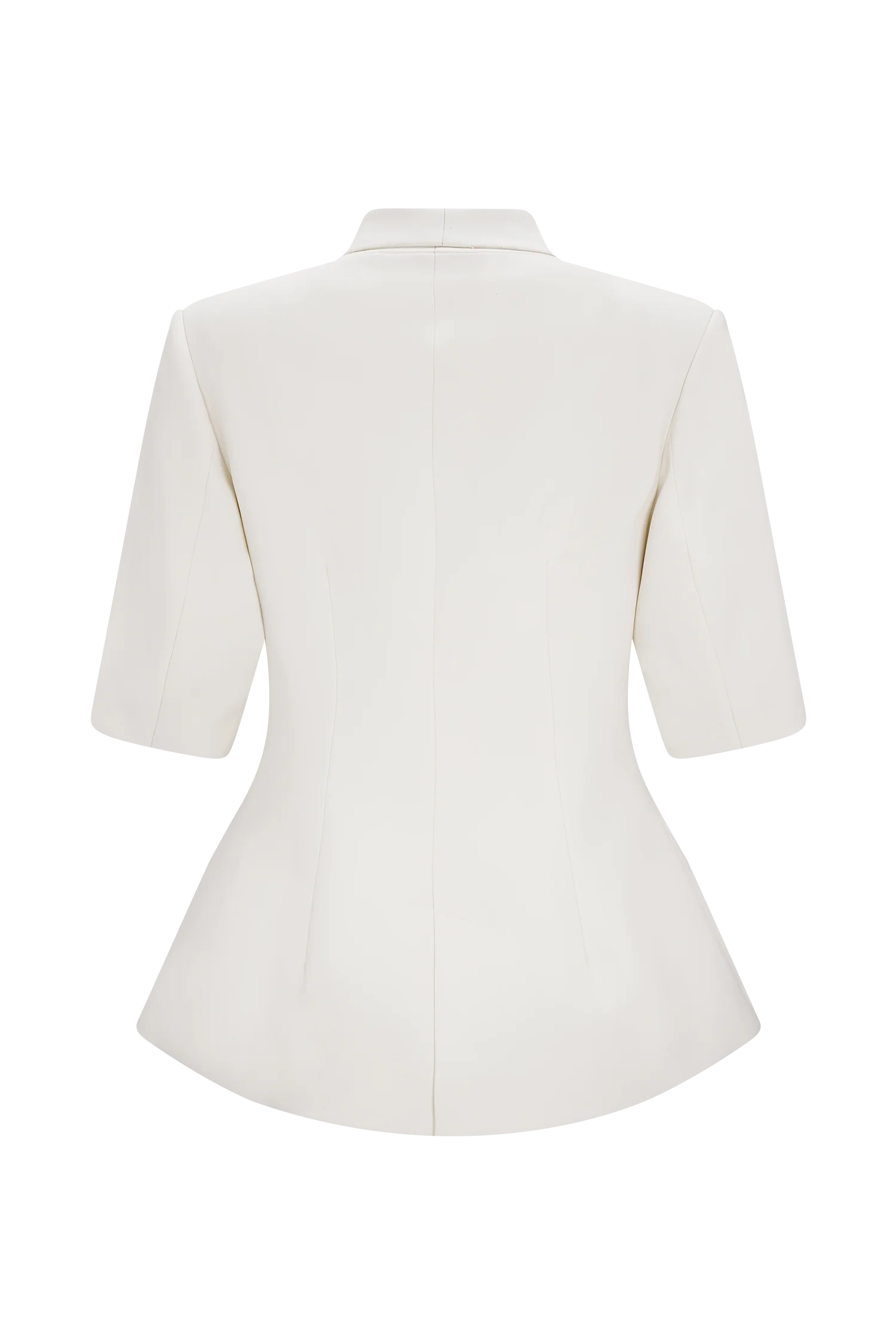 Opal Puff Sleeve Suiting Top - Ivory - Image 6