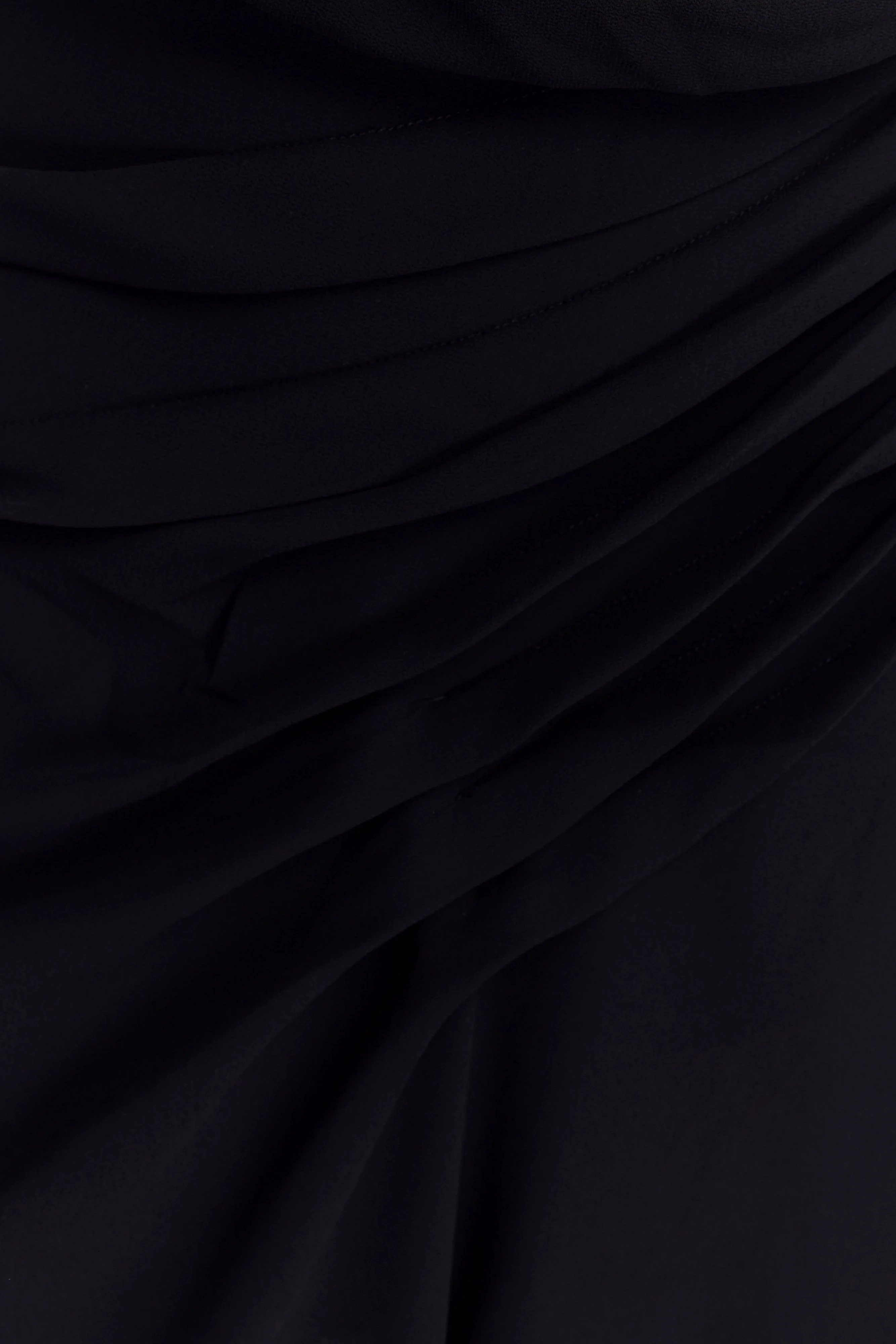 Oria Chiffon Mini Dress - Black - Image 7
