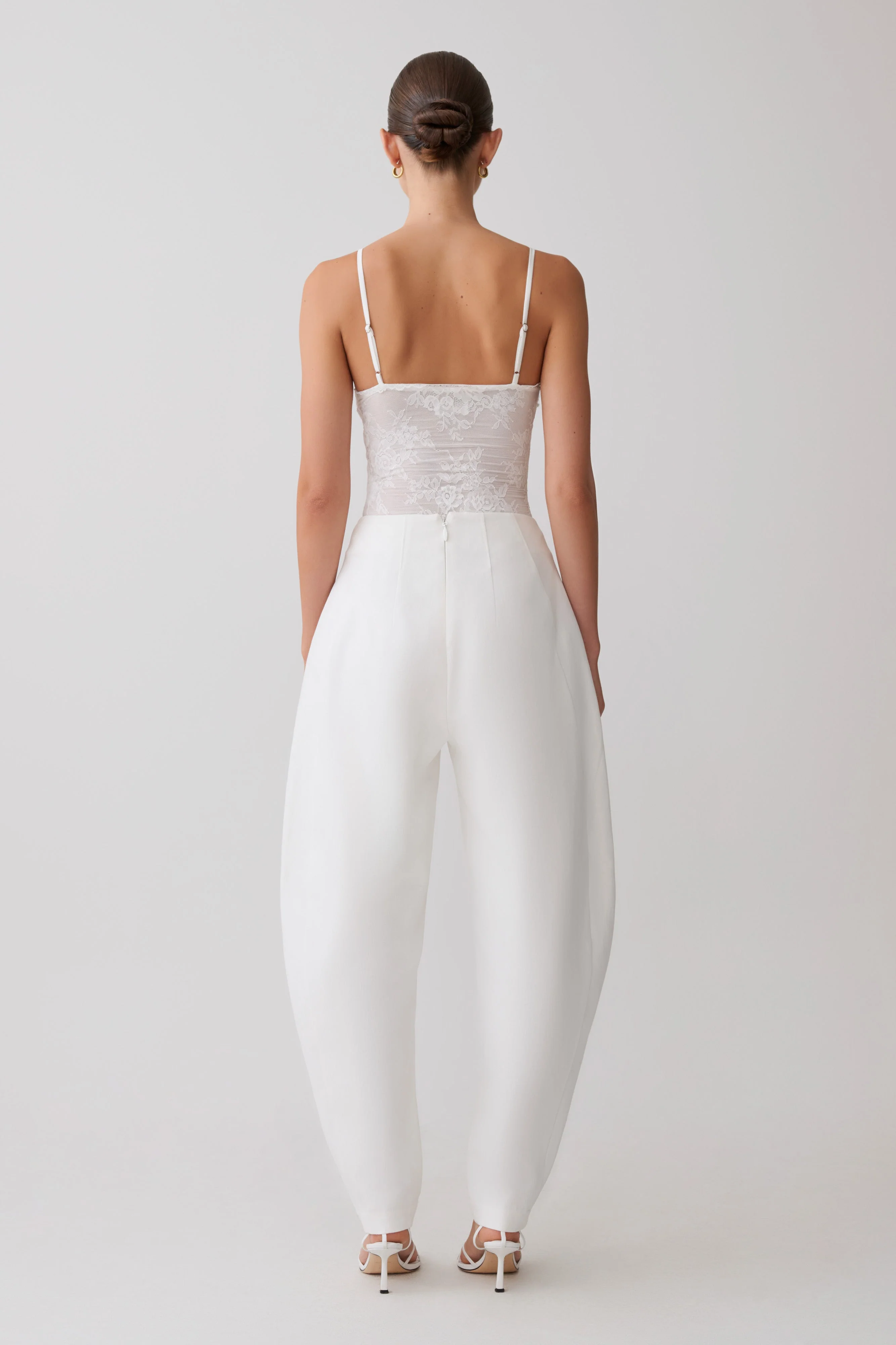 Oriana Linen Oversize Pants - White - Image 8