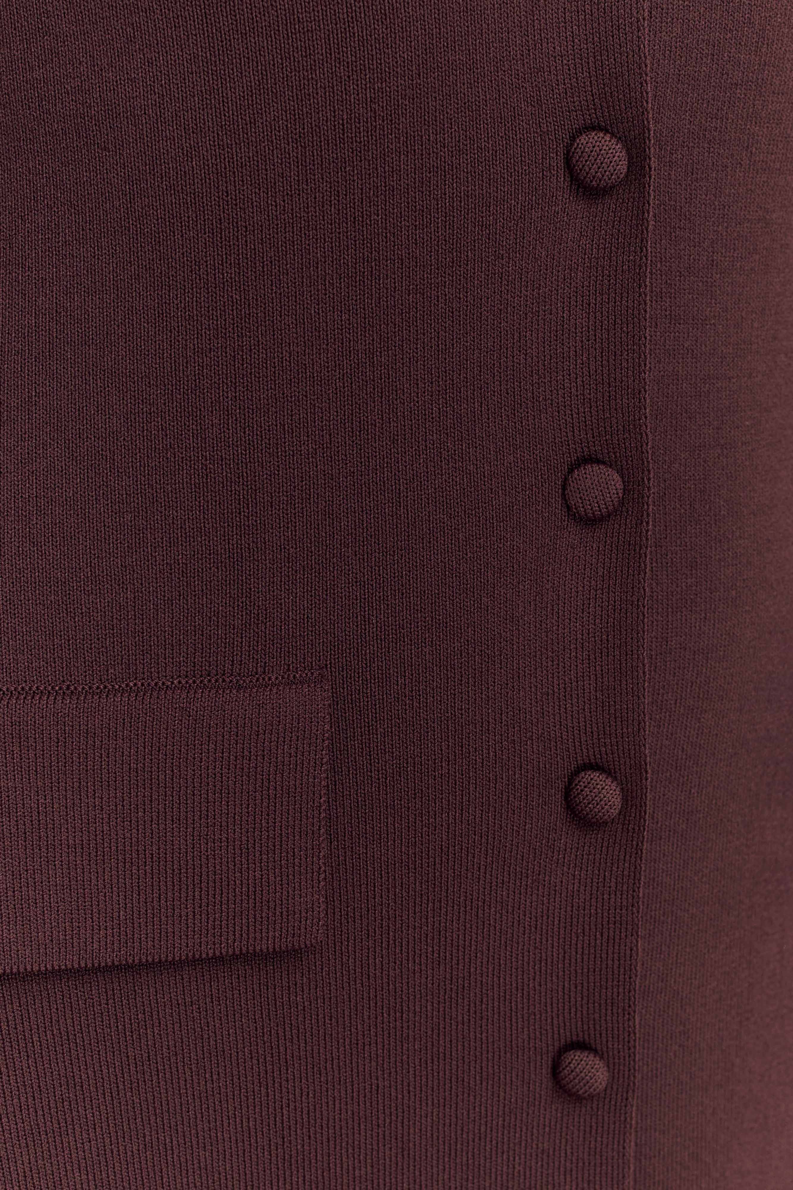 Pearson Short Sleeve Knit Midi Dress - Chocolate - Image 7