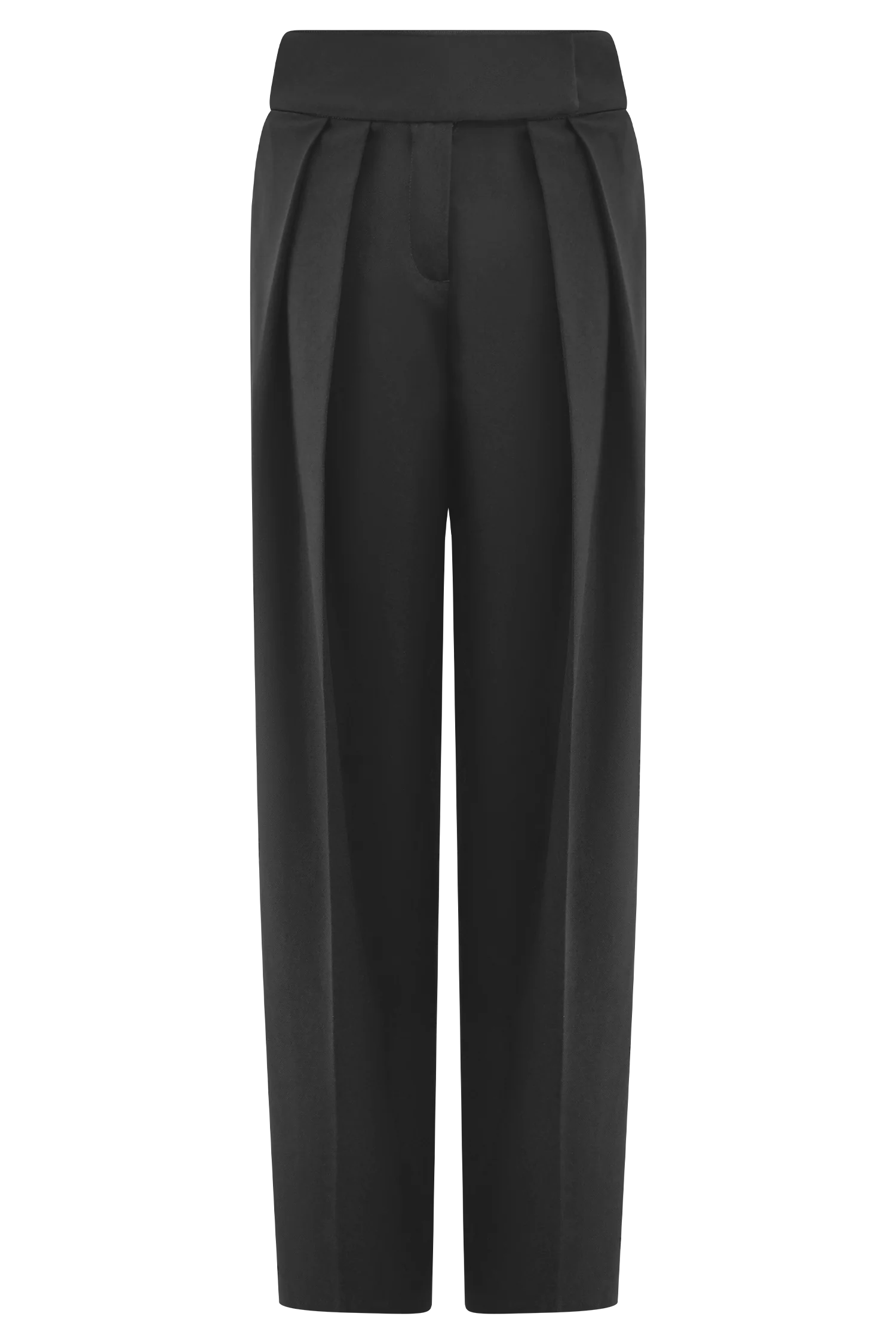 Penelope Pleated High Waisted Pants - Black - Image 11
