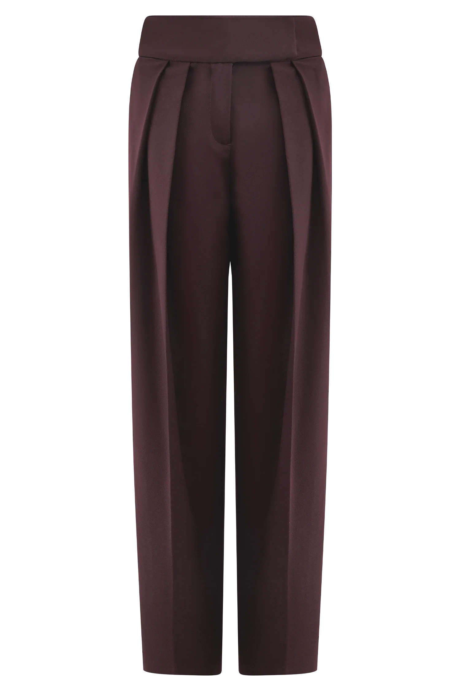 Penelope Pleated High Waisted Pants - Chocolate - Image 10