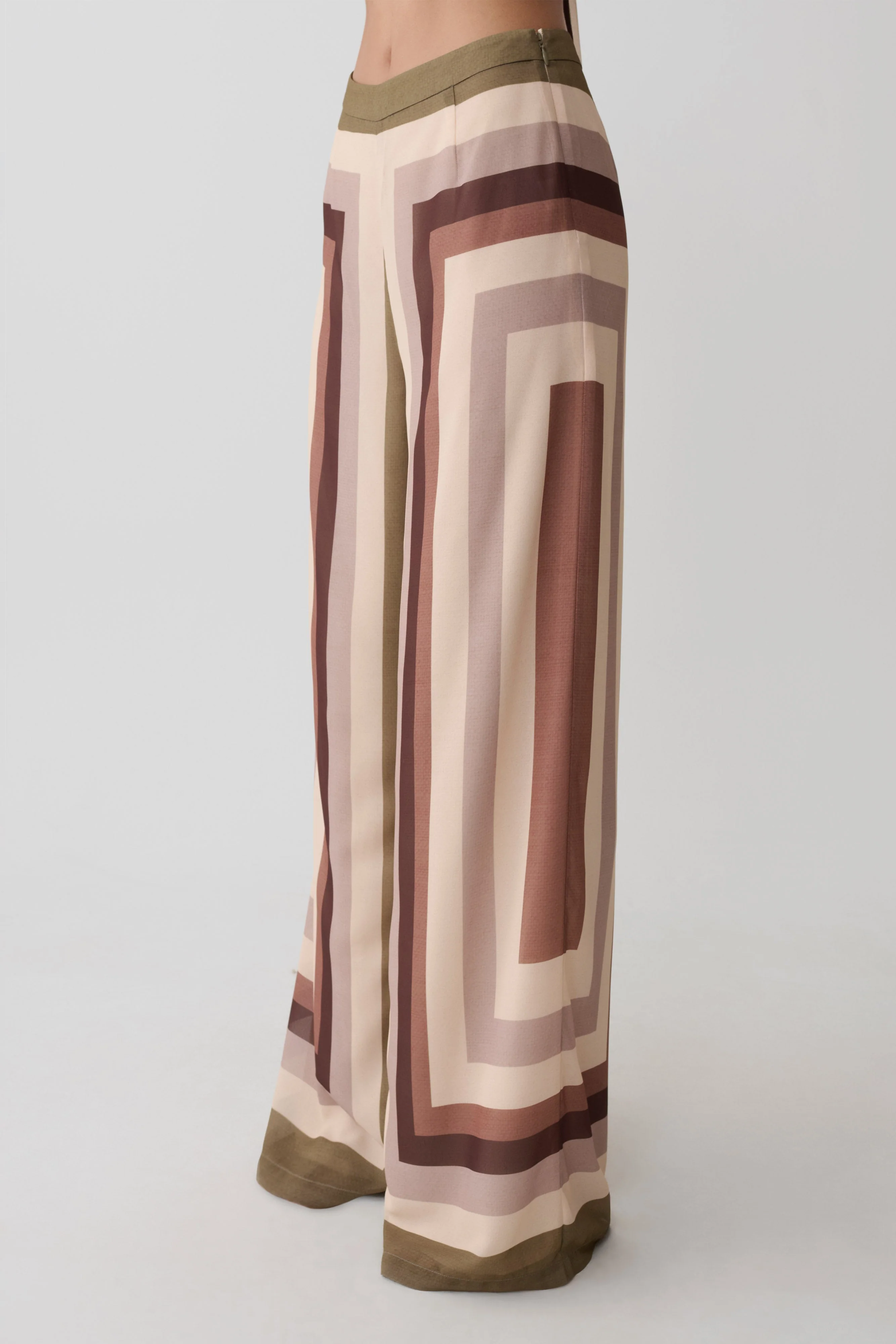 Rachel Chiffon Straight Leg Pants - Multi Stripe - Image 7