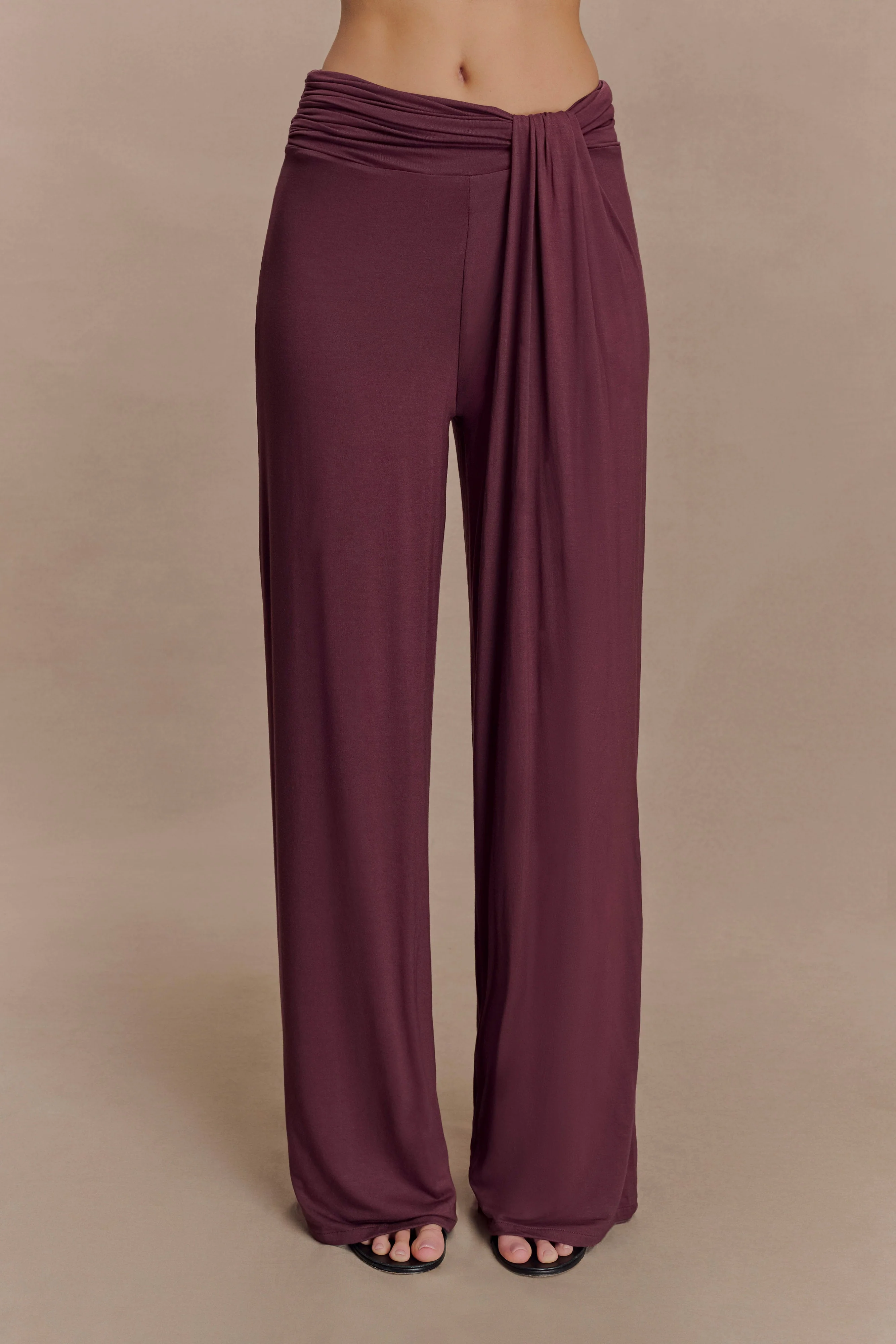 Ramona Modal Straight Leg Pant - Mahogany - Image 3