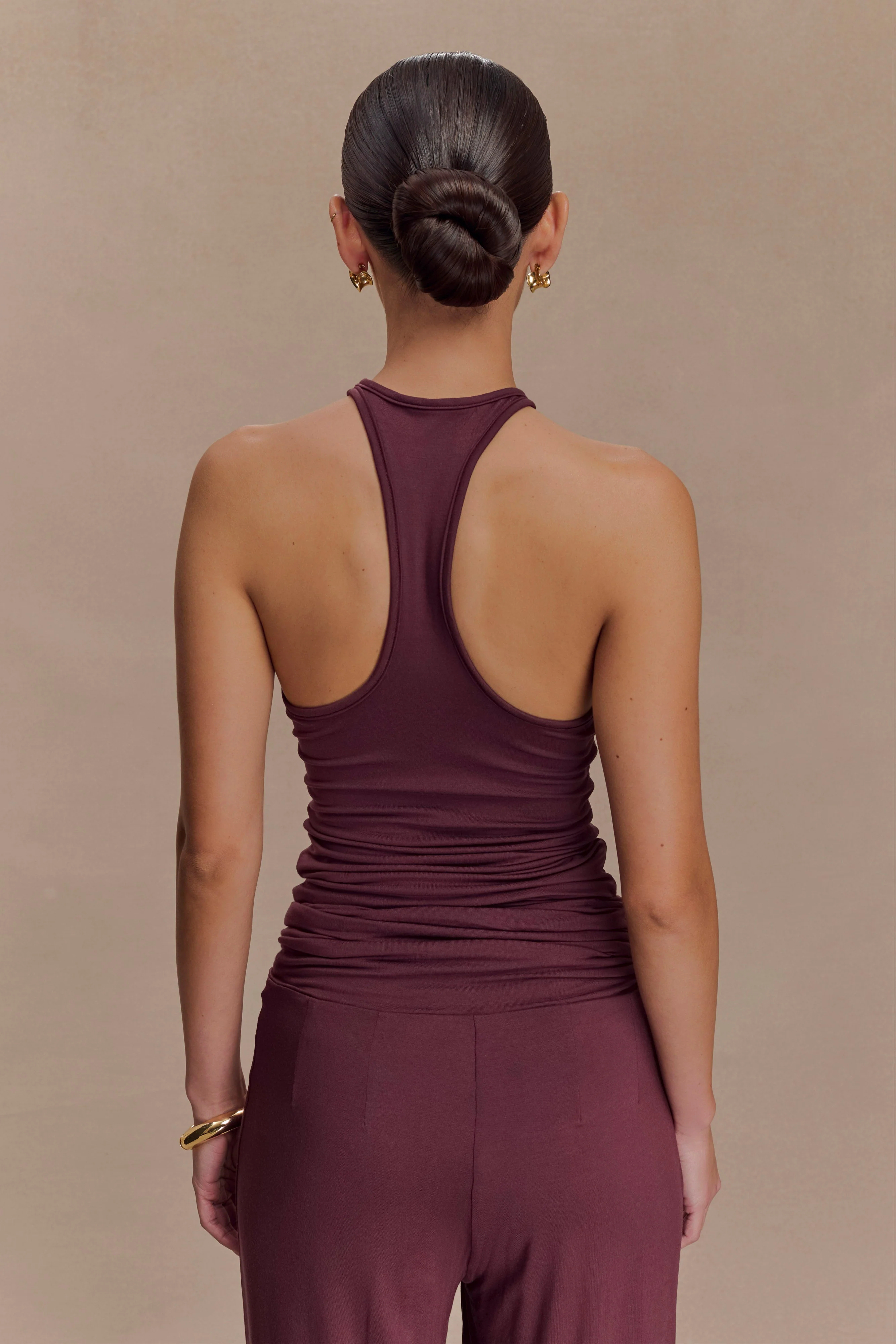 Ramona Modal Tank Top With Hardware - Mahogany - Image 2