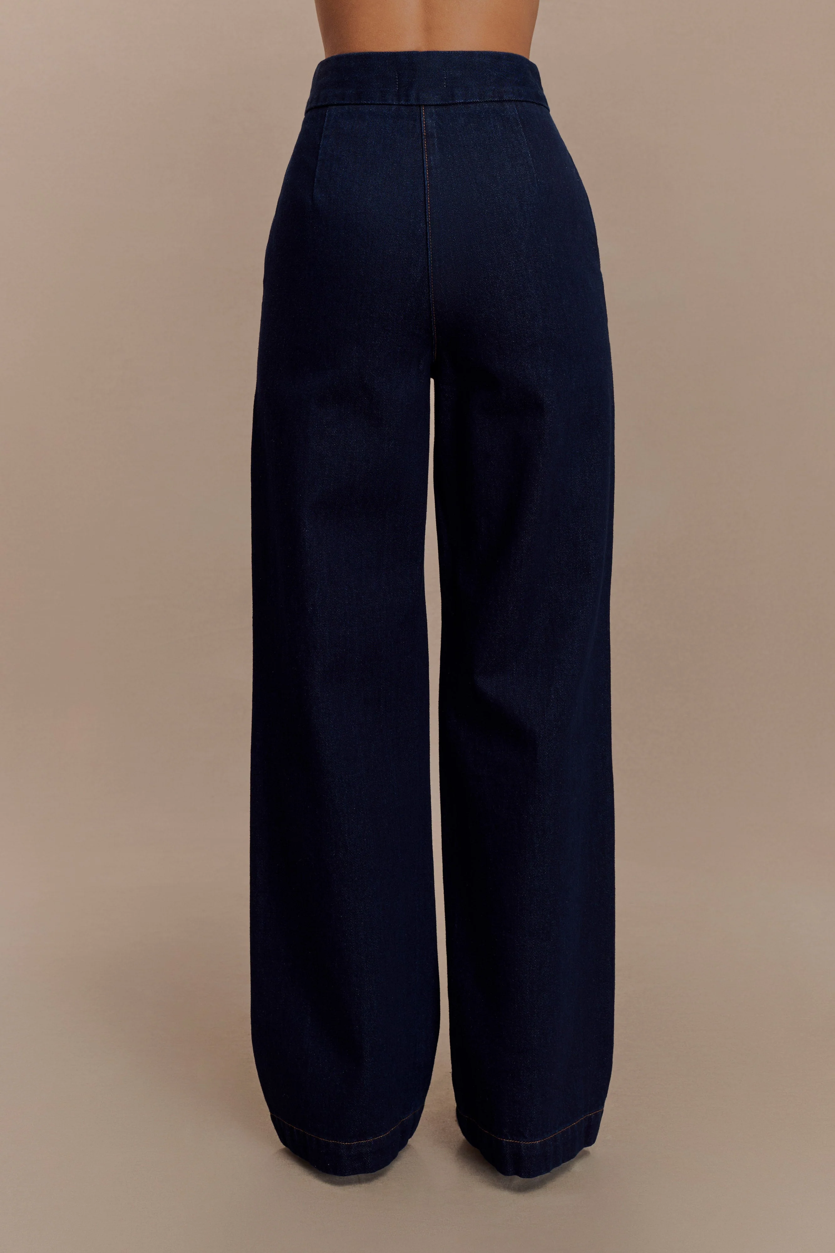 Rayne Wide Leg Denim Jeans - Indigo Blue - Image 2