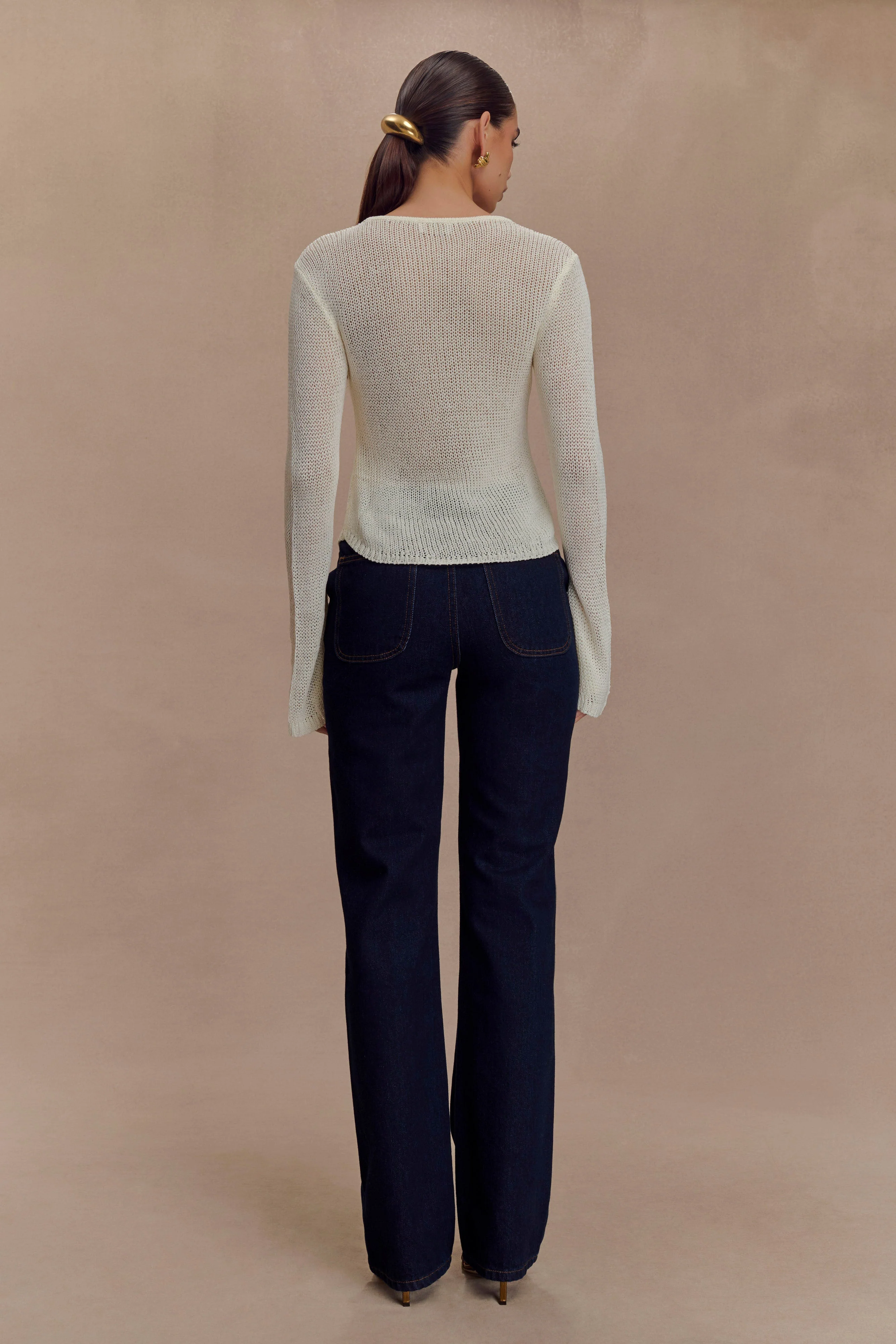 Remington V Front Straight Leg Jeans - Indigo Blue - Image 4