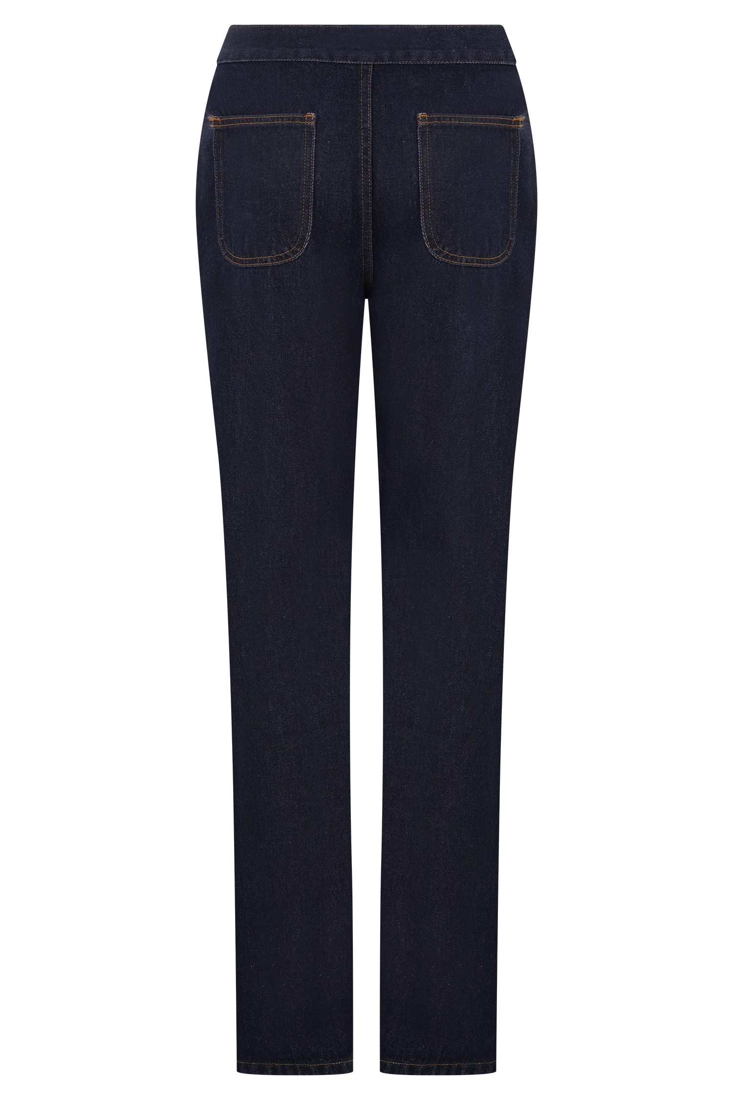 Remington V Front Straight Leg Jeans - Indigo Blue - Image 8