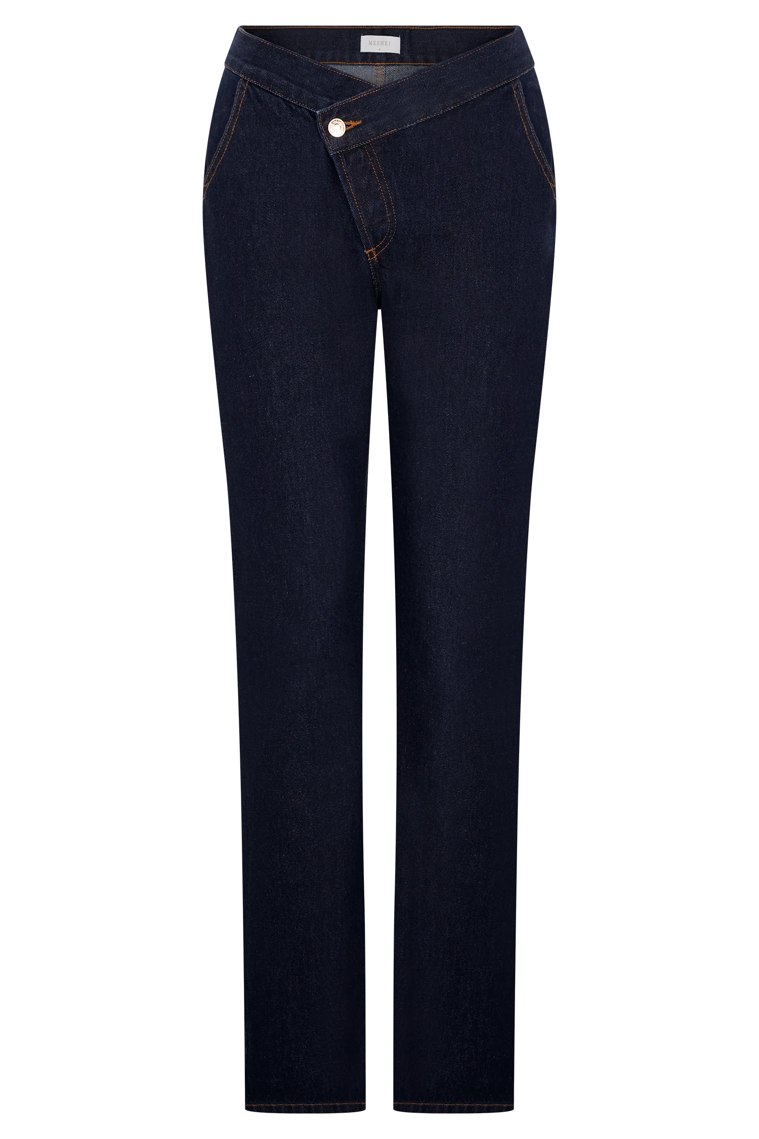 Remington V Front Straight Leg Jeans - Indigo Blue - Image 9