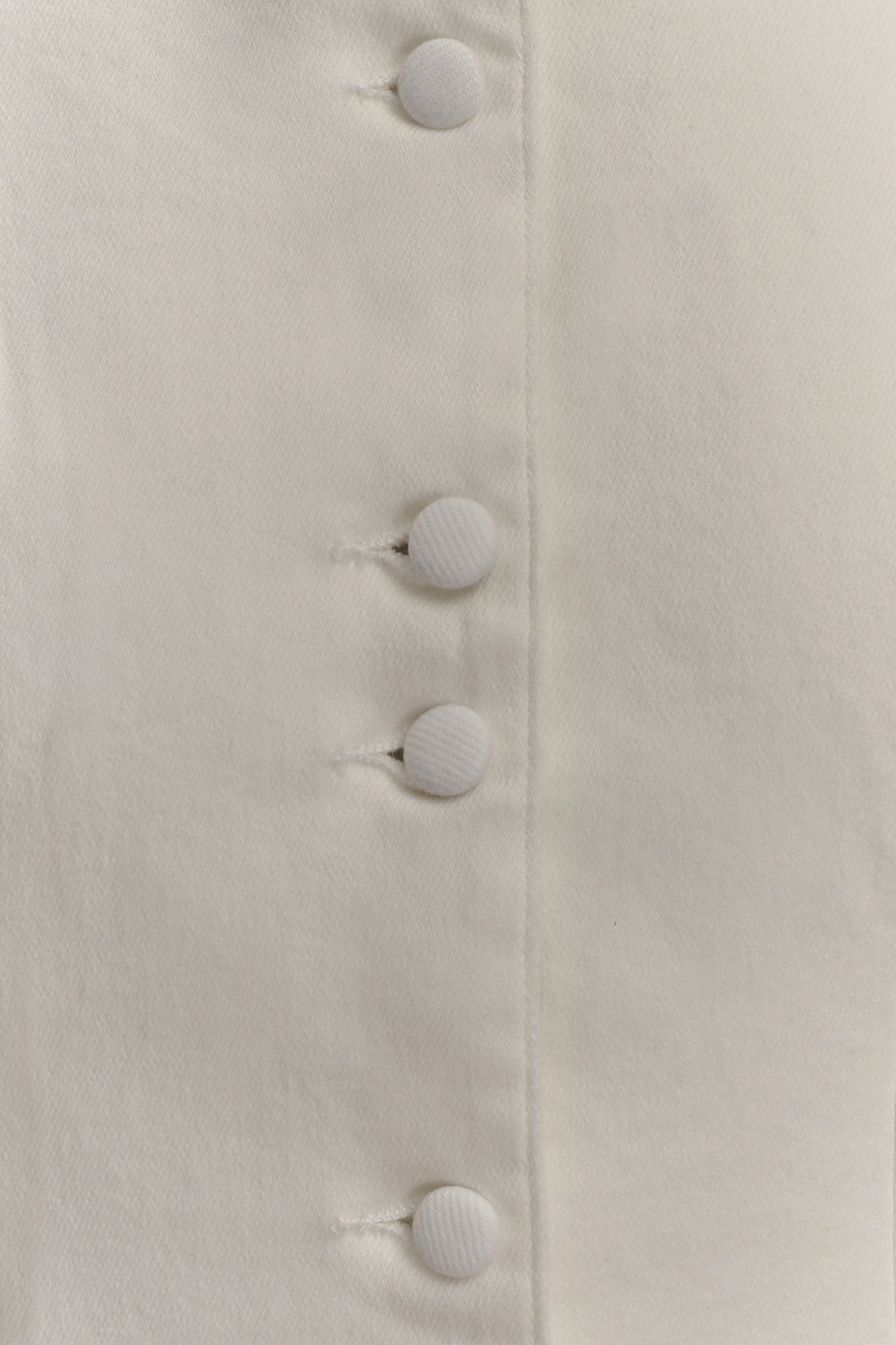 Reyna Denim Midi Dress - White - Image 6