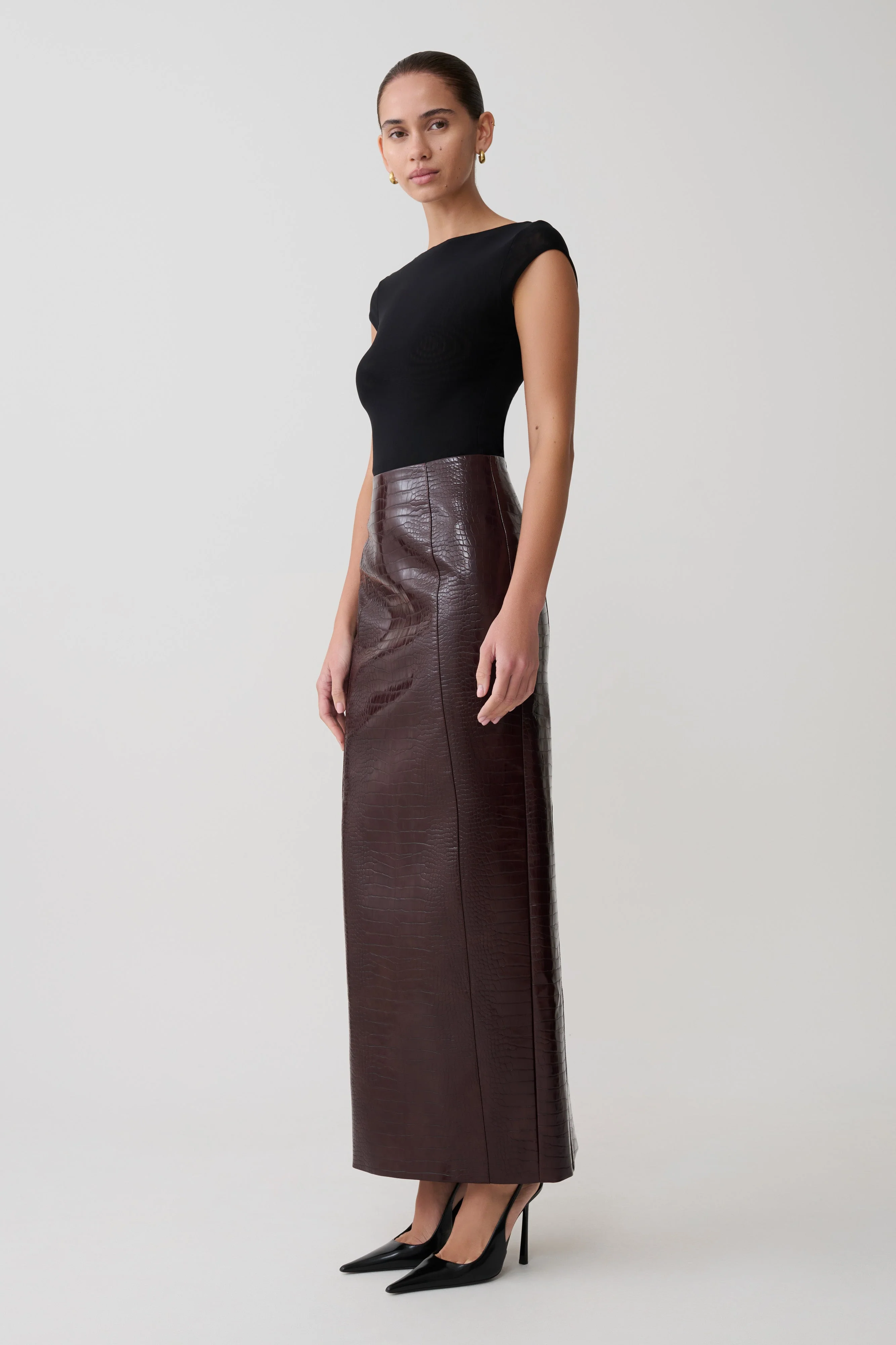 Romana Short Sleeve Mesh Top - Black - Image 6