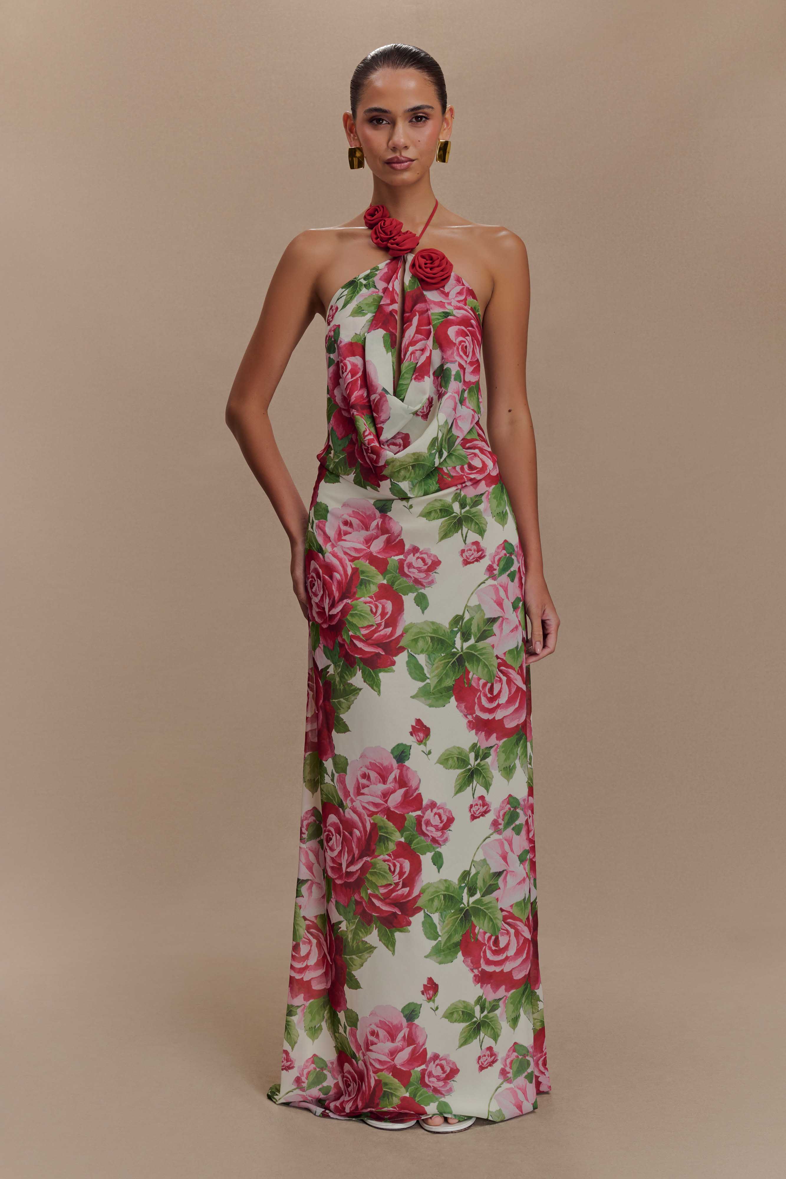 Rosalia Cowl Neck Maxi Dress - Sonia Rose Print - Image 4