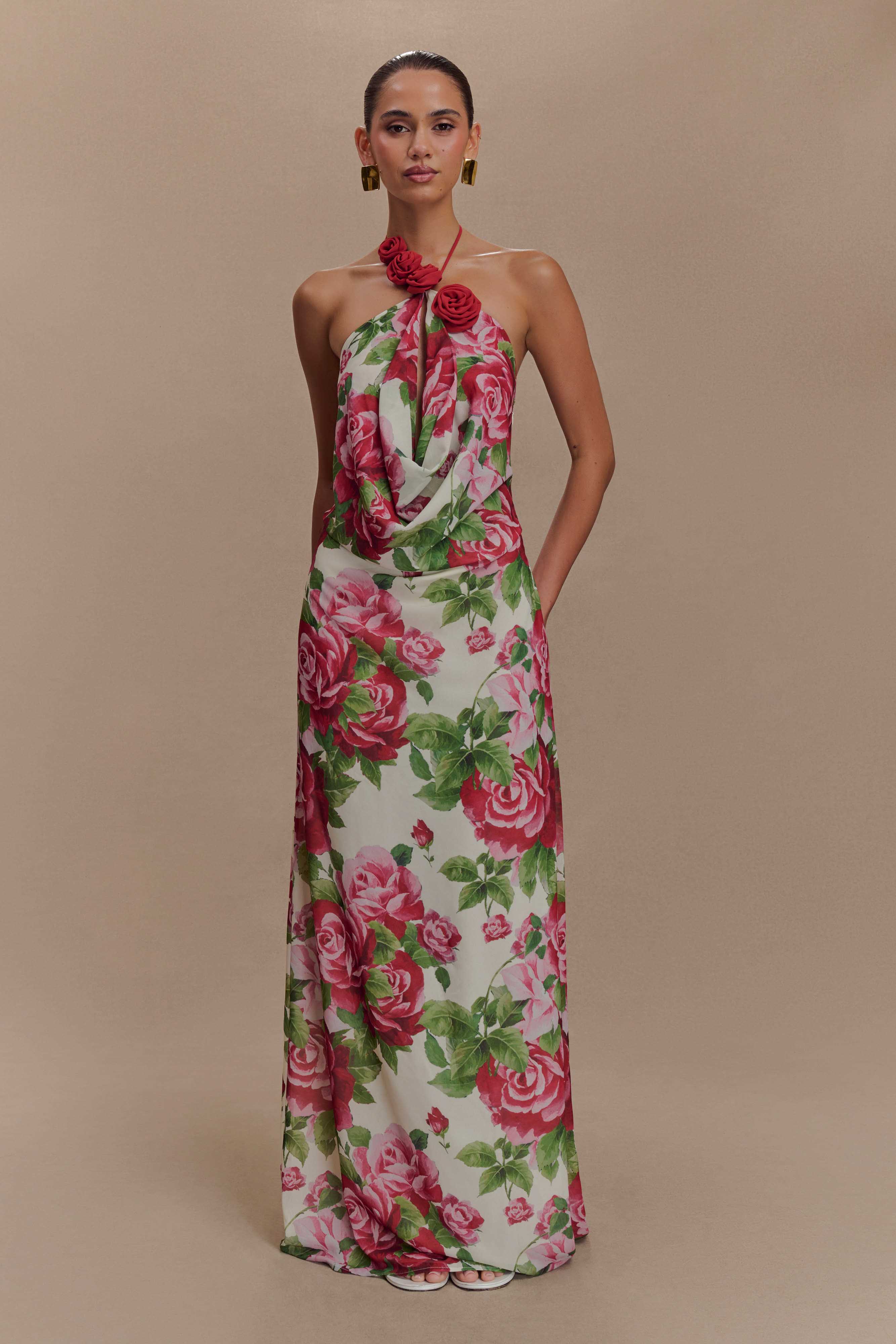 Rosalia Cowl Neck Maxi Dress - Sonia Rose Print - Image 8