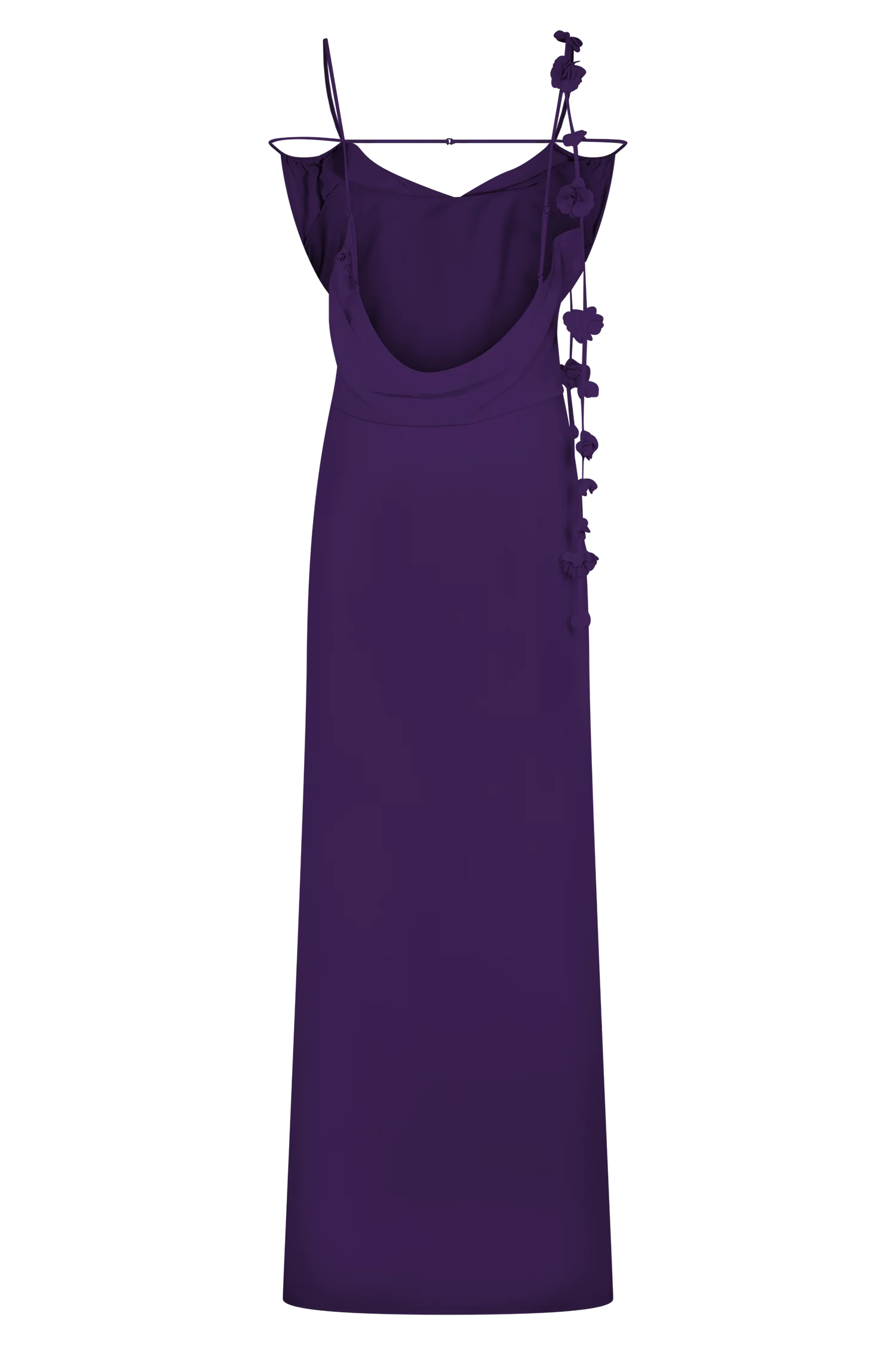 Rosalie Floral Chiffon Maxi Dress - Purple - Image 6