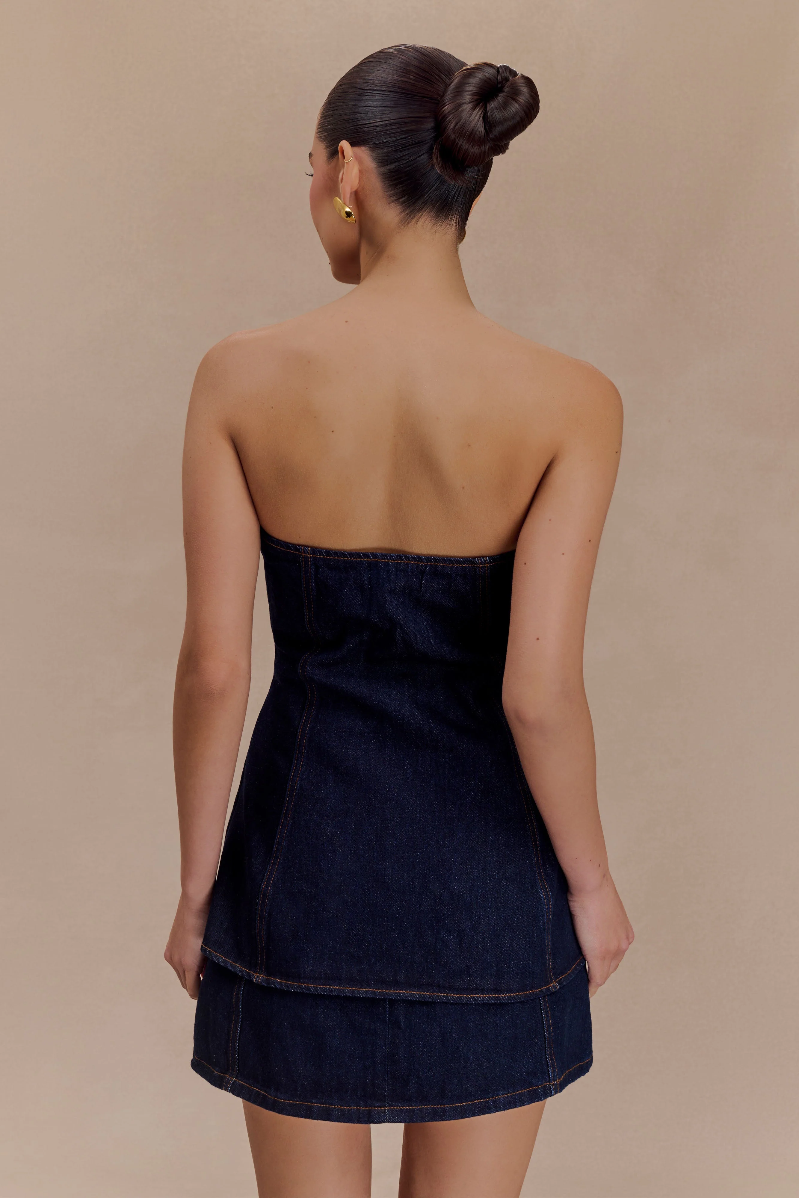 Rosalyn Mini Denim Skort - Indigo Blue - Image 8
