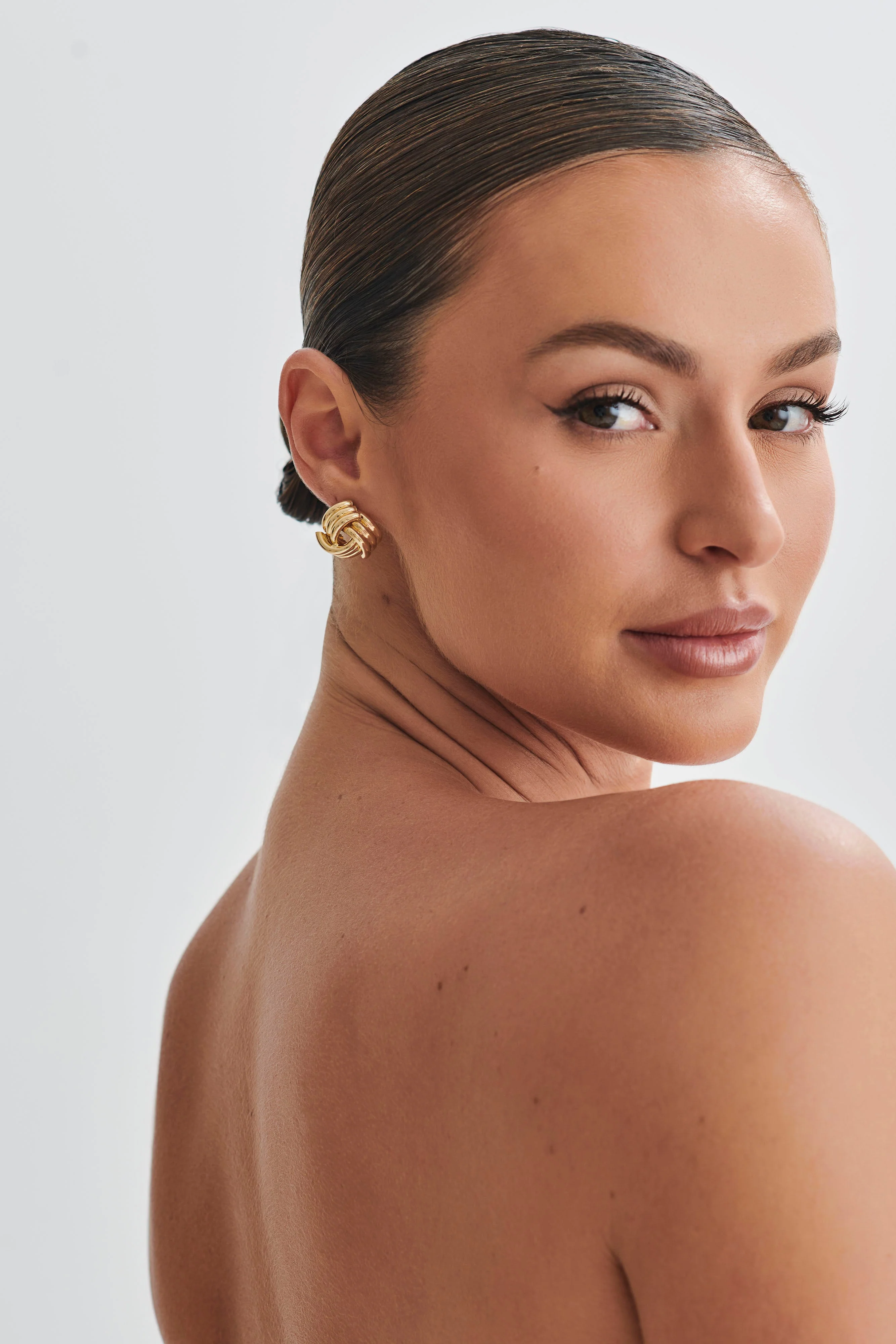 Rowan Knotted Earrings - Gold - Image 5