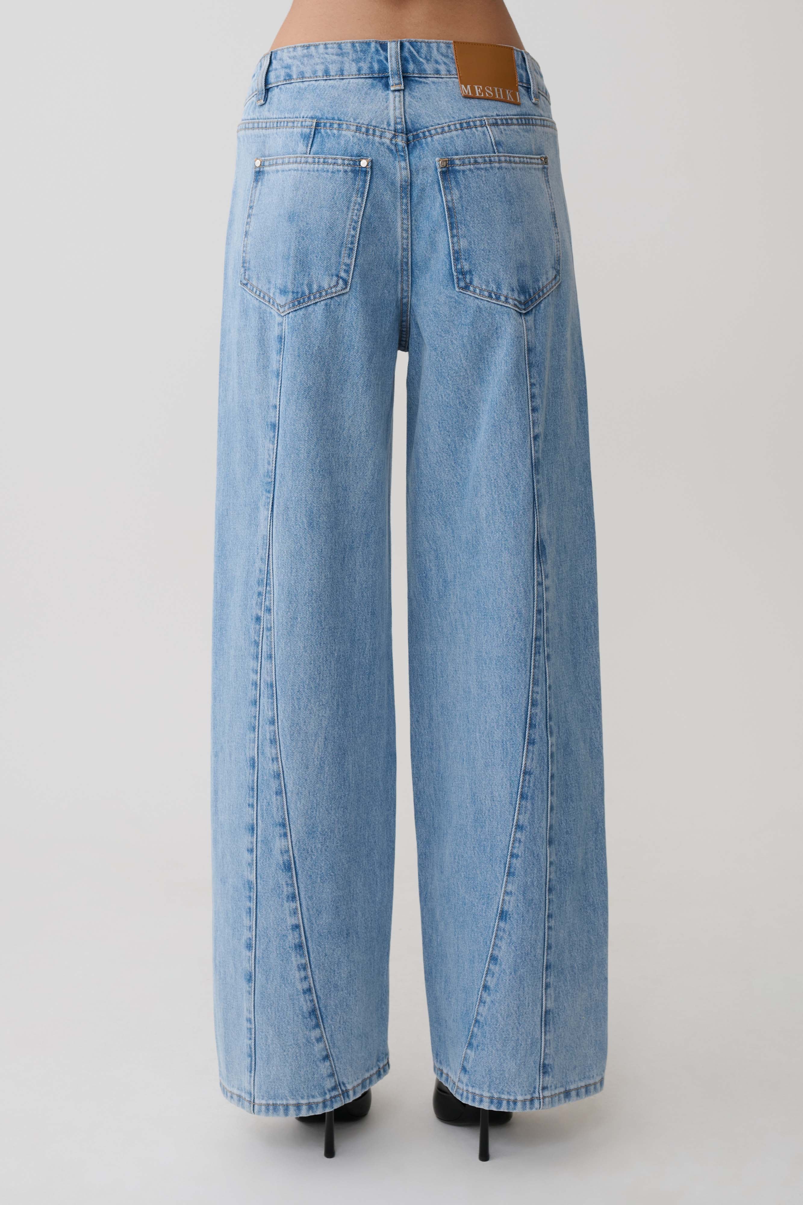 Roy Mid Rise Wide Leg Denim Jeans - Classic Blue - Image 6