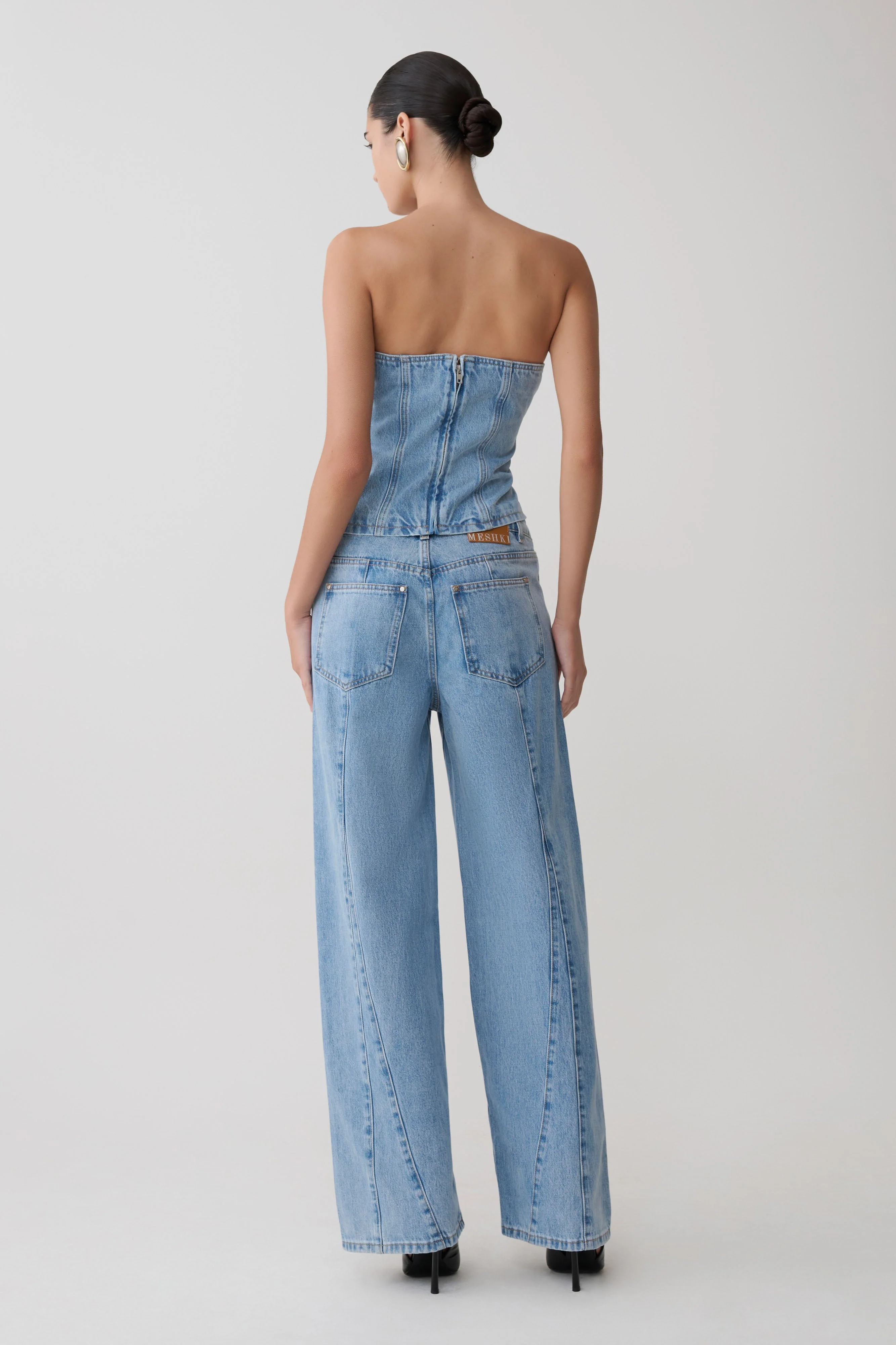 Roy Mid Rise Wide Leg Denim Jeans - Classic Blue - Image 8