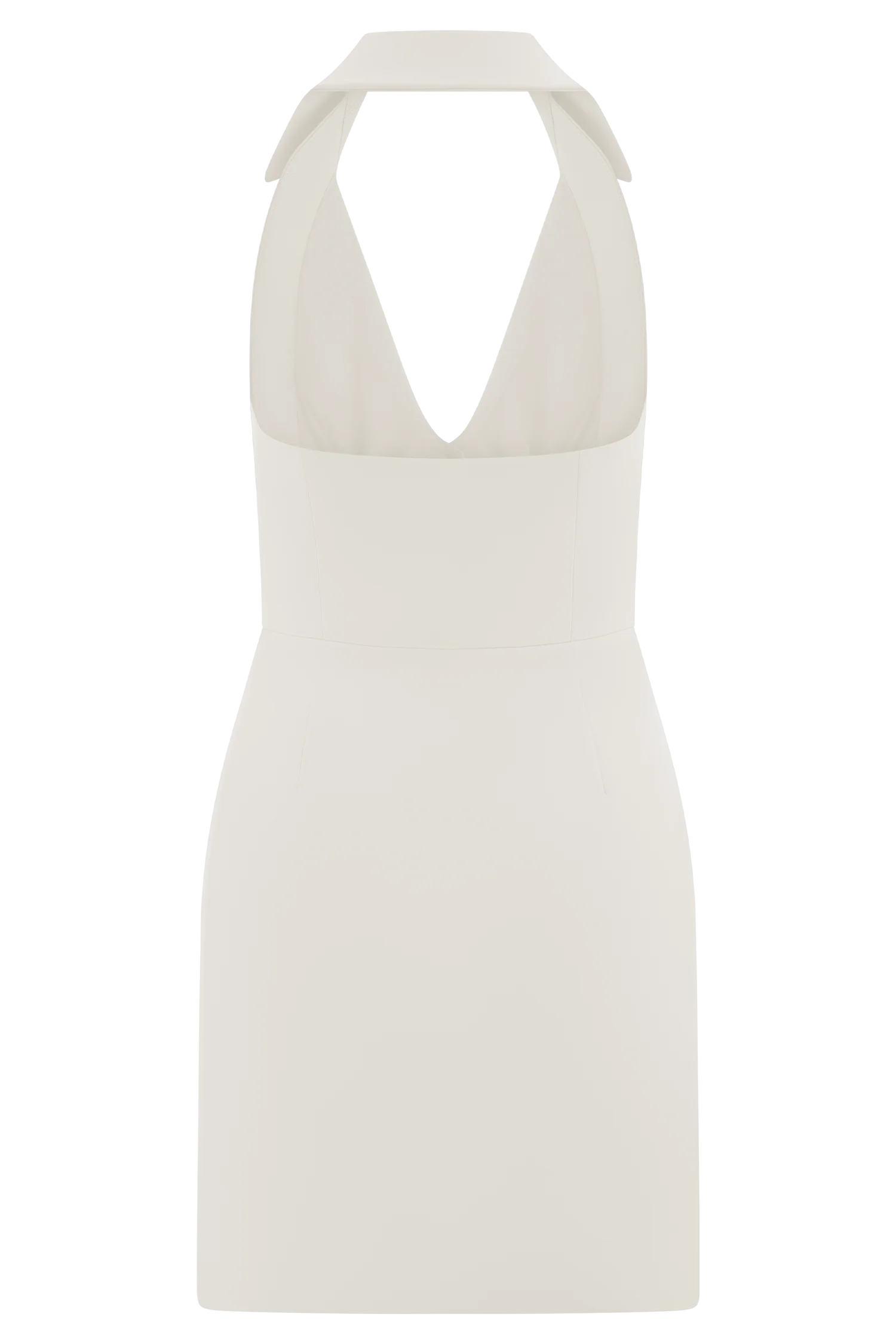 Ruth Cotton Halter Mini Dress - Ivory - Image 6