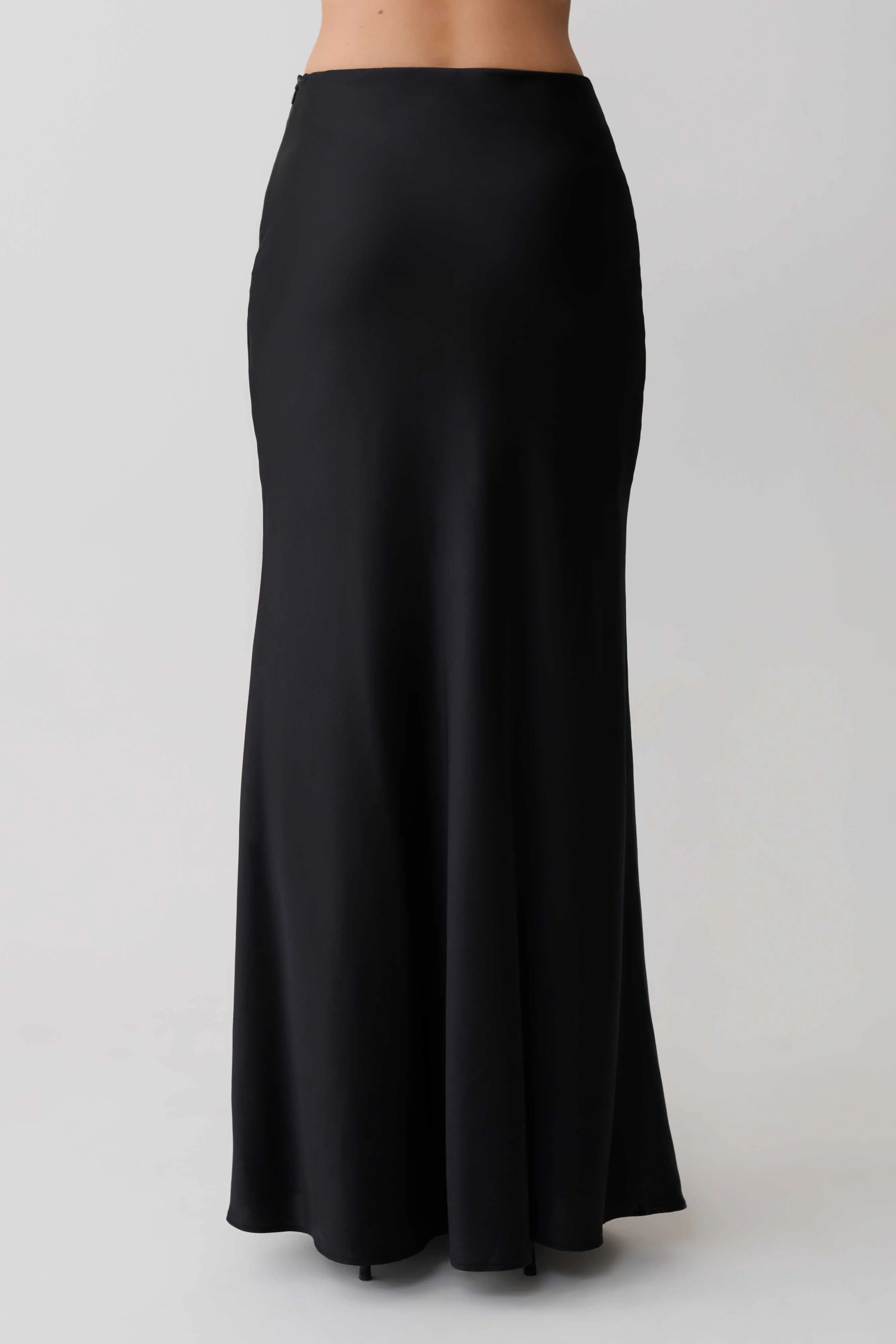 Sabrina Silk Blend Maxi Skirt - Black - Image 6
