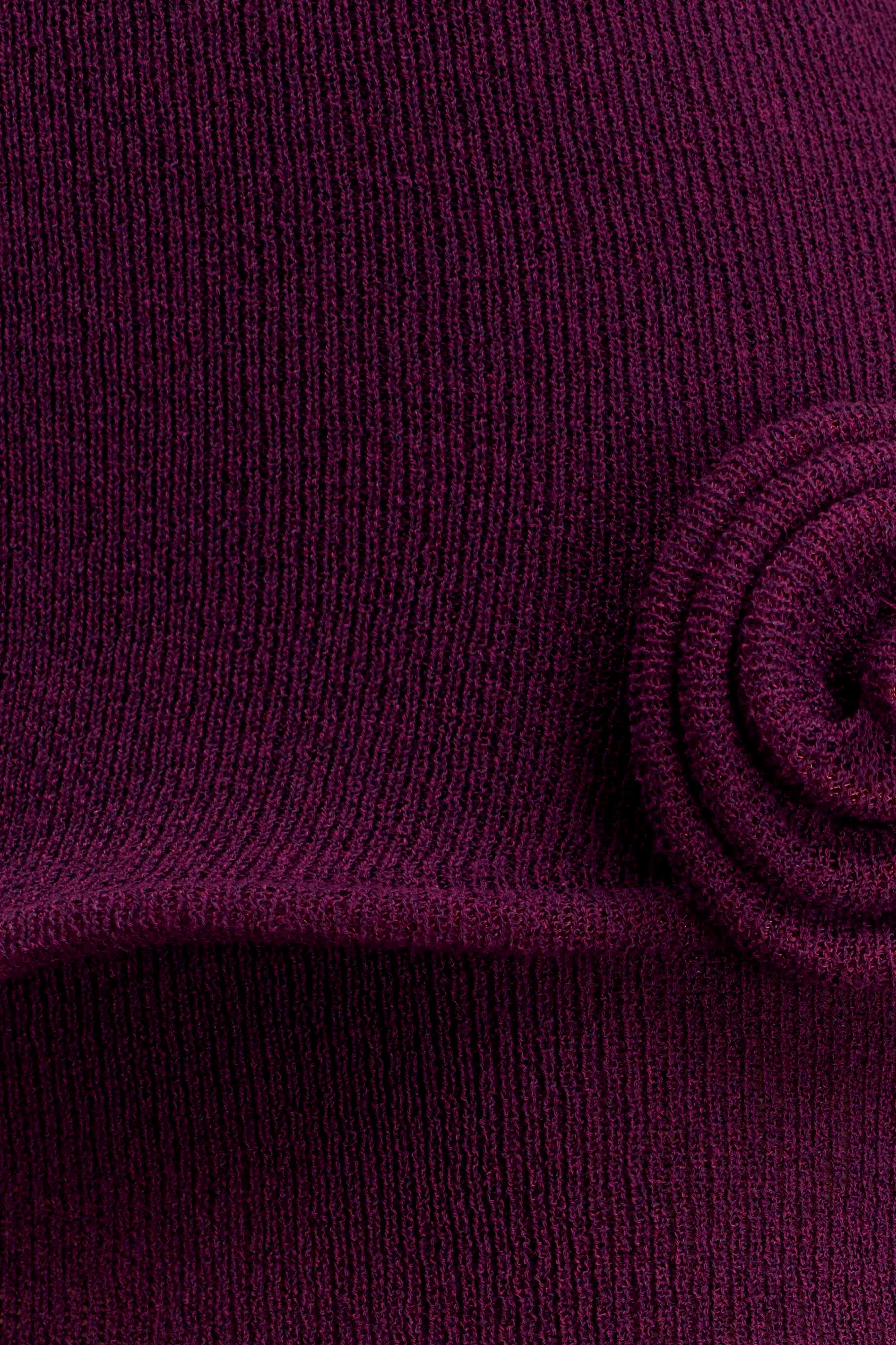 Samira Knit Long Sleeve Mini Dress - Plum - Image 6
