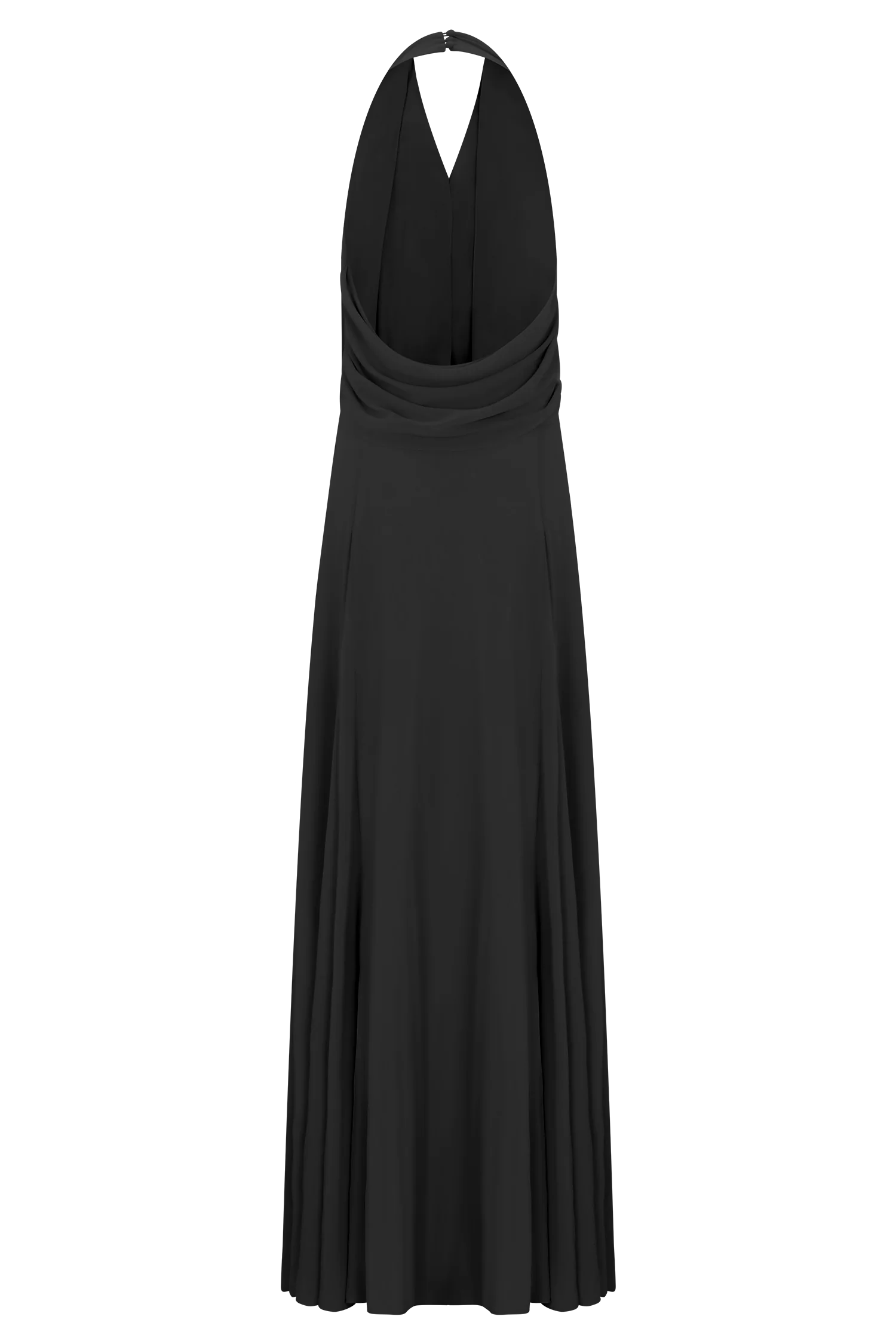 Santal Floral Chiffon Halter Maxi Dress - Black - Image 8