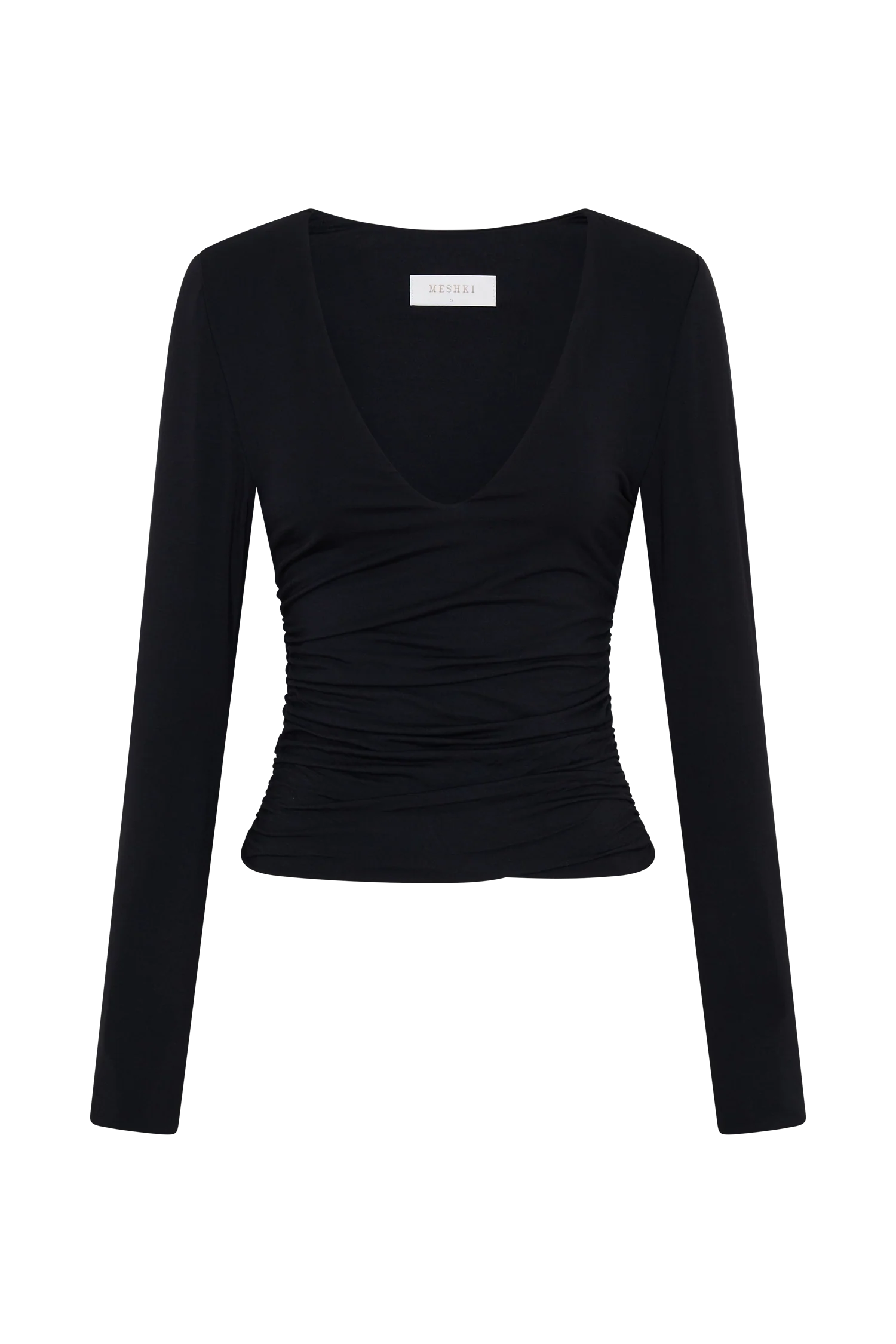 Sari Long Sleeve Modal Top - Black - Image 4