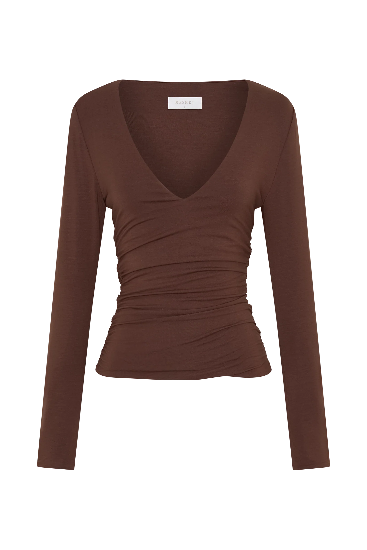 Sari Long Sleeve Modal Top - Chocolate - Image 10
