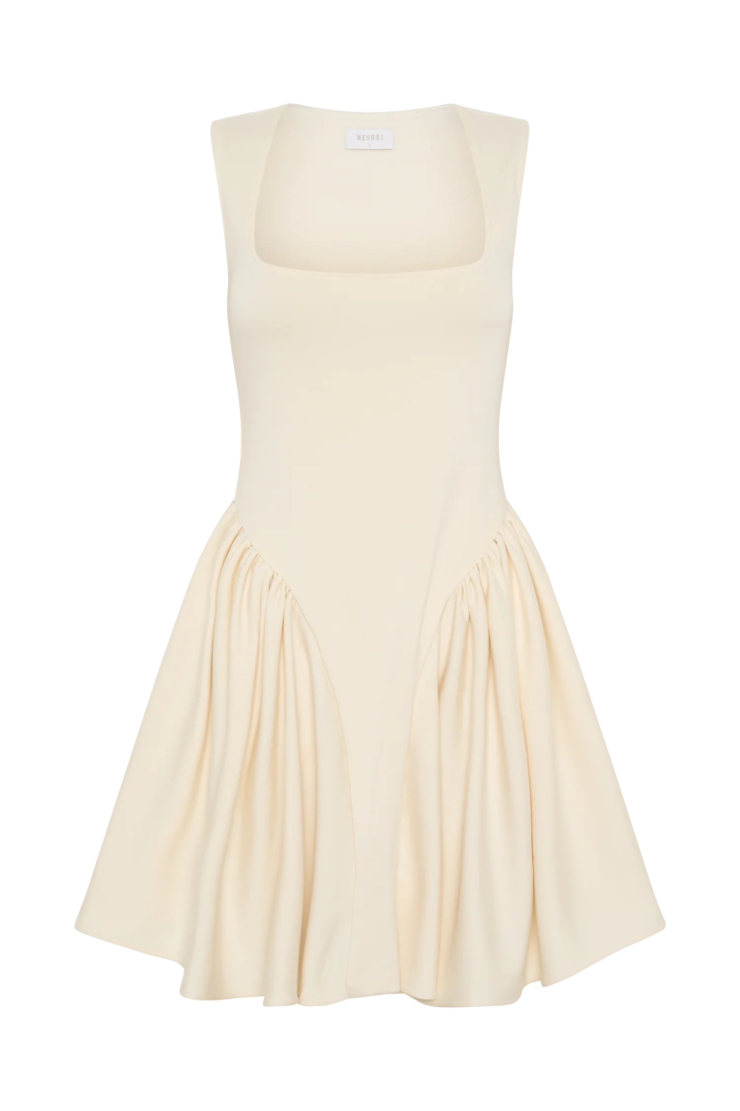 Sharon Scuba Jersey Mini Dress - Ivory - Image 8