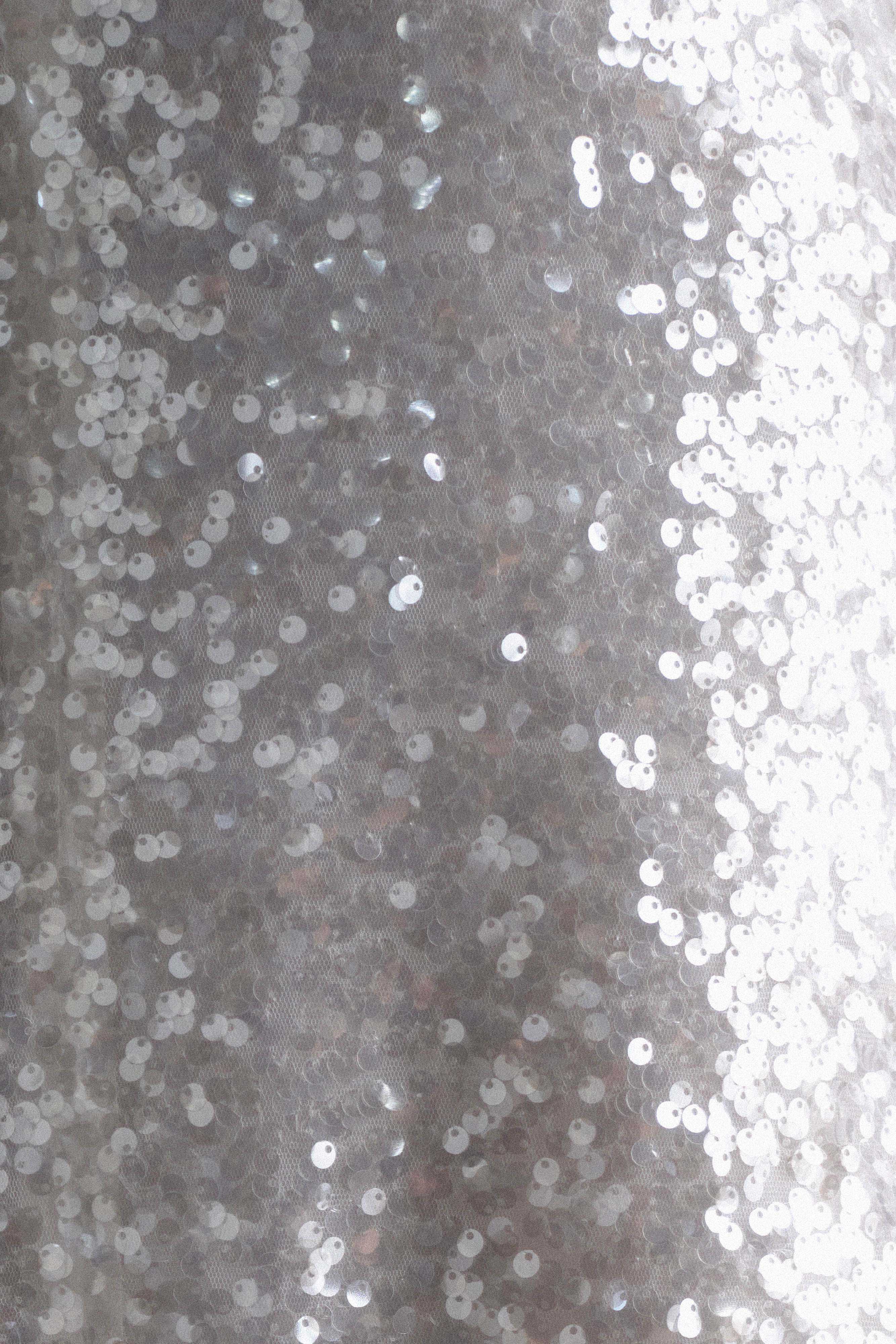 Sofia Long Sleeve Sequin Maxi Dress - White - Image 7