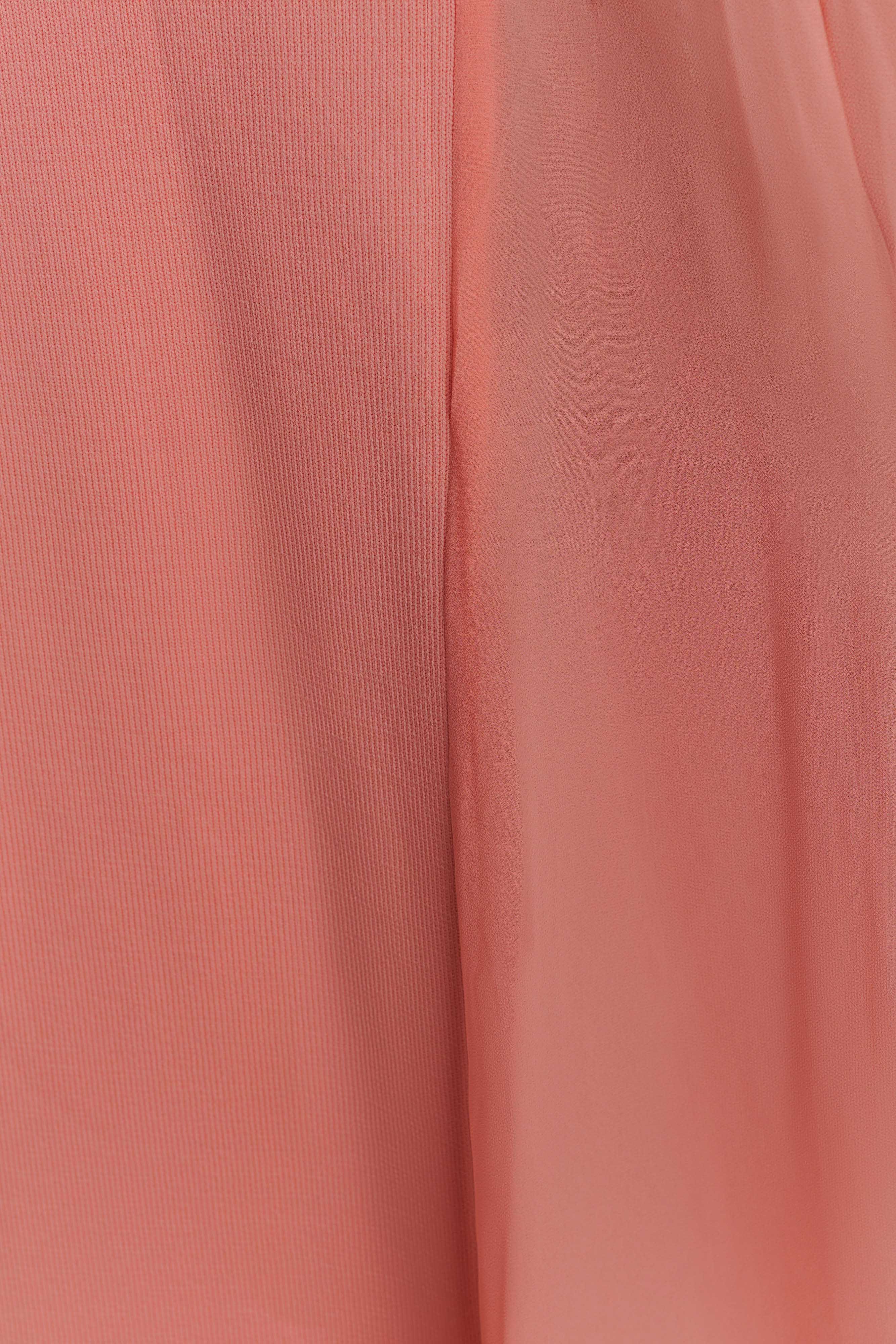 Soleil Knit And Mesh Halter Maxi Dress - Coral - Image 4