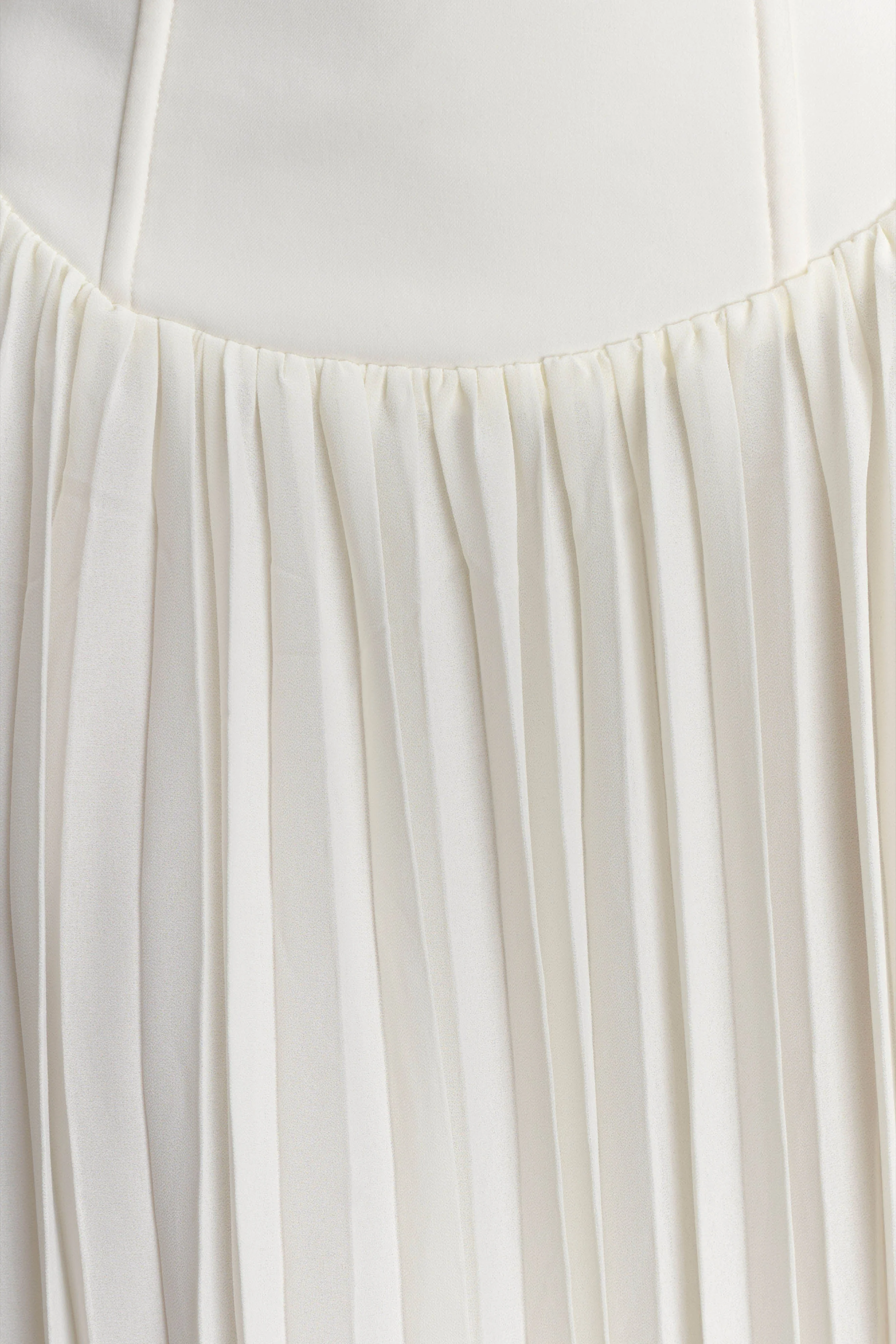Stacie Pleated Halter Maxi Dress - Ivory - Image 7