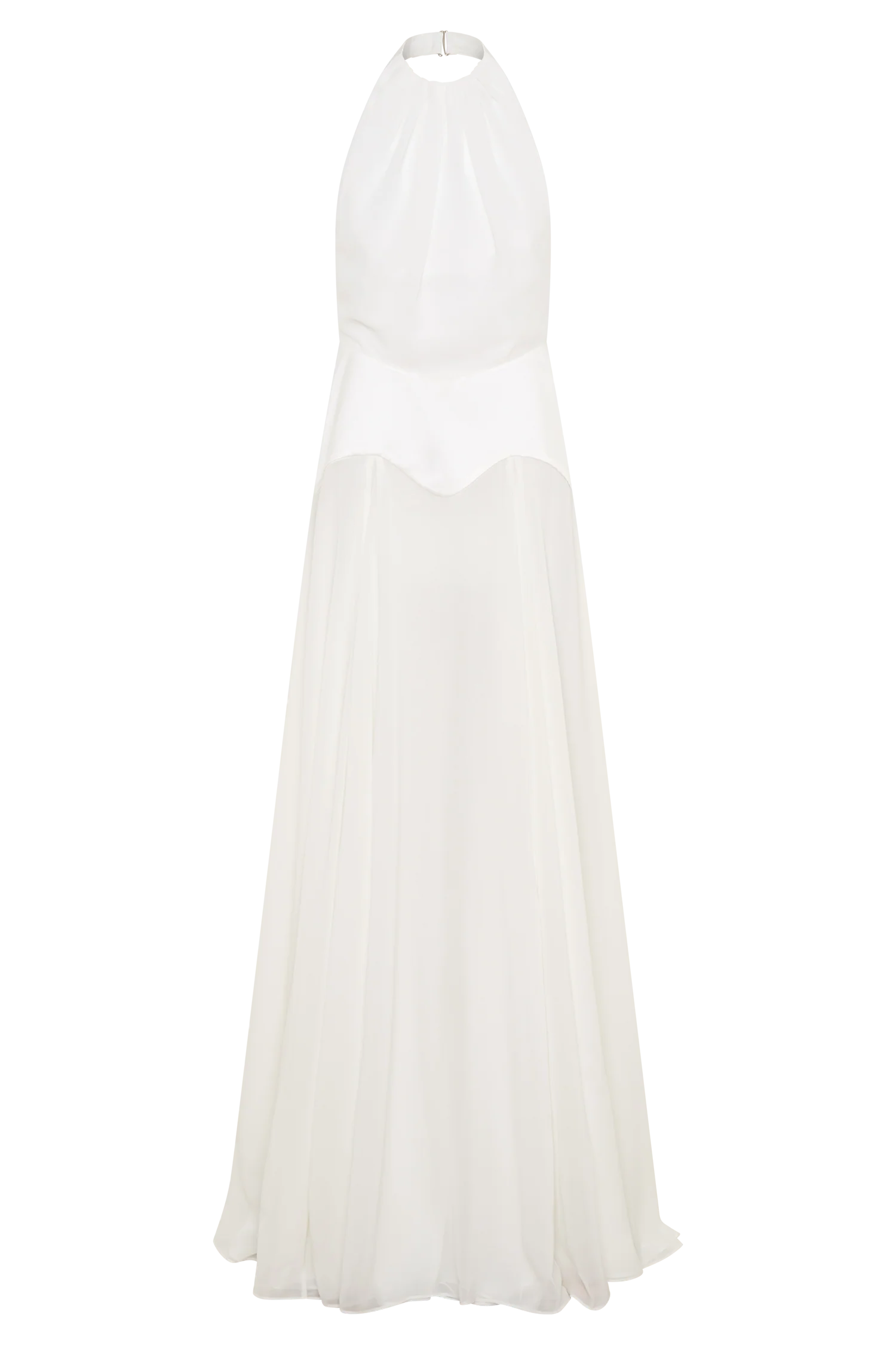 Susan Chiffon Halter Maxi Dress - Ivory - Image 13