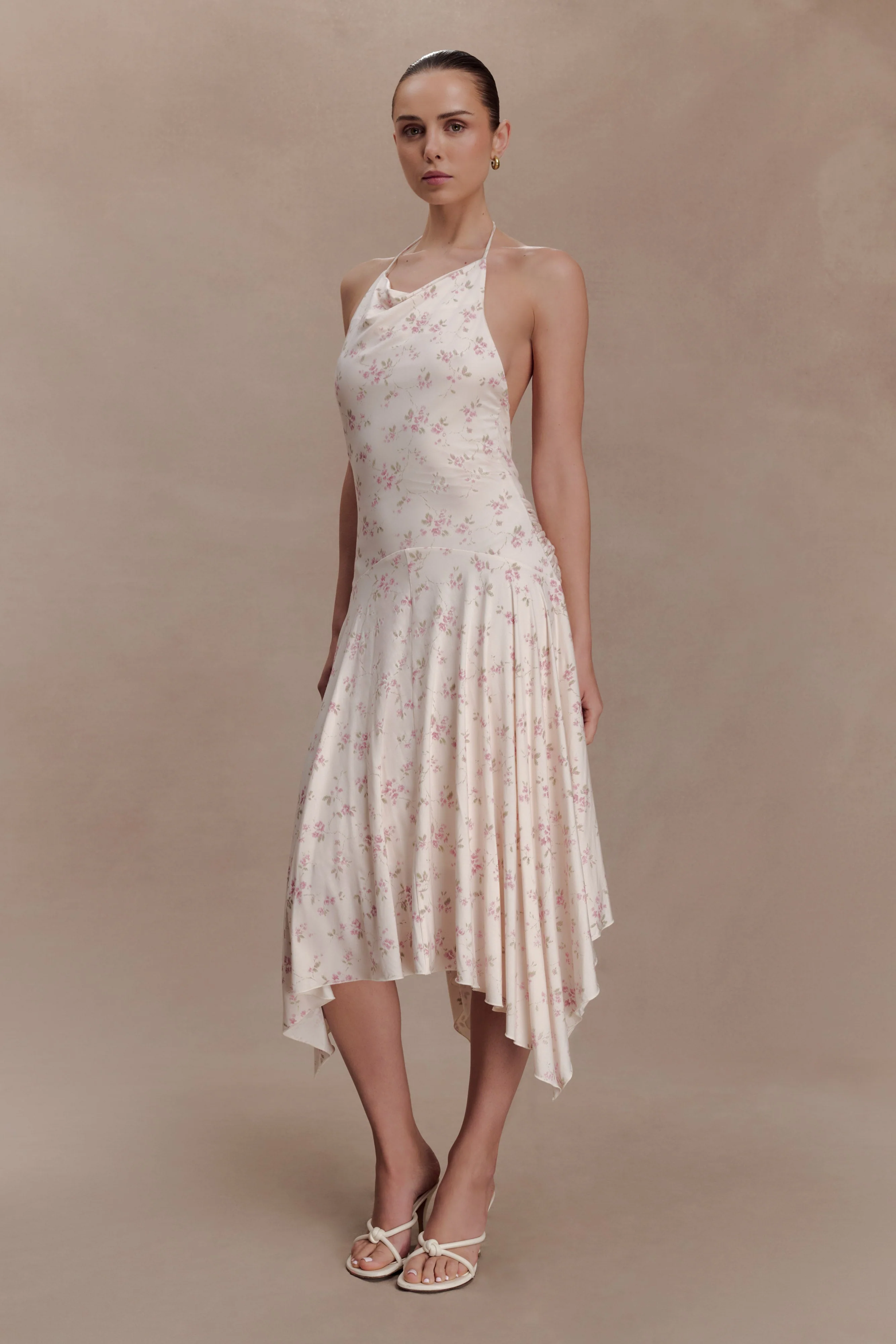 Sylvie Modal Hankie Midi Dress - Floral Ditsy Print - Image 3