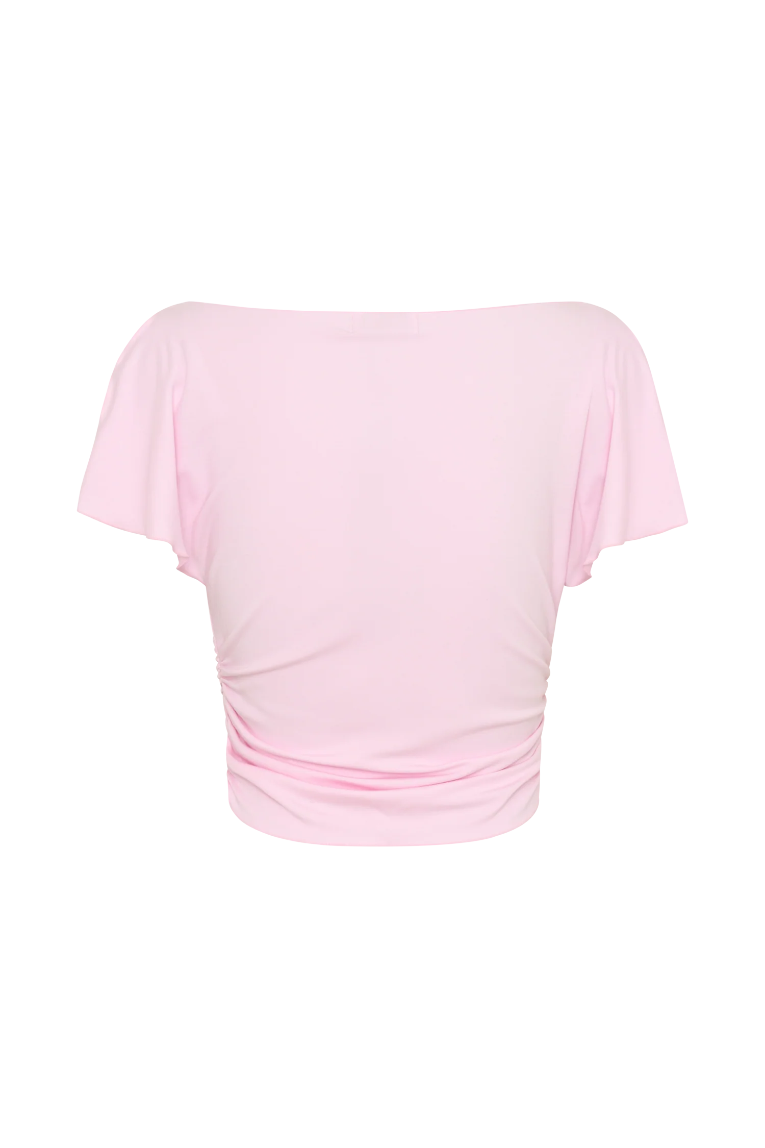 Talise Modal Flounce Short Sleeve Top - Ballet Pink - Image 10