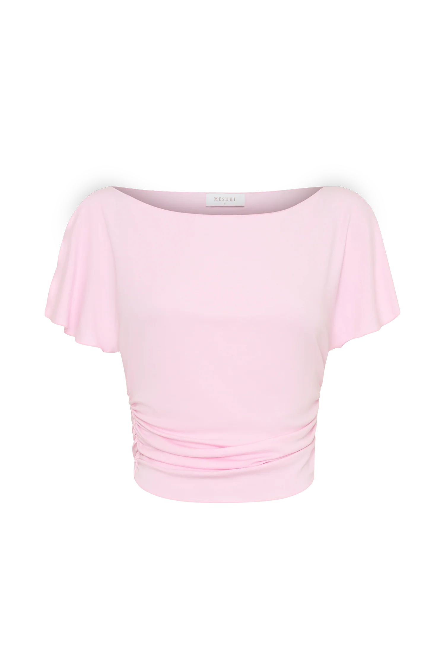 Talise Modal Flounce Short Sleeve Top - Ballet Pink - Image 11