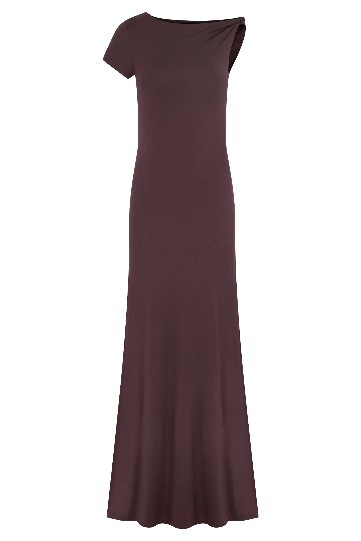 Tamsin Short Sleeve Modal Maxi Dress - Mahogany - Image 11