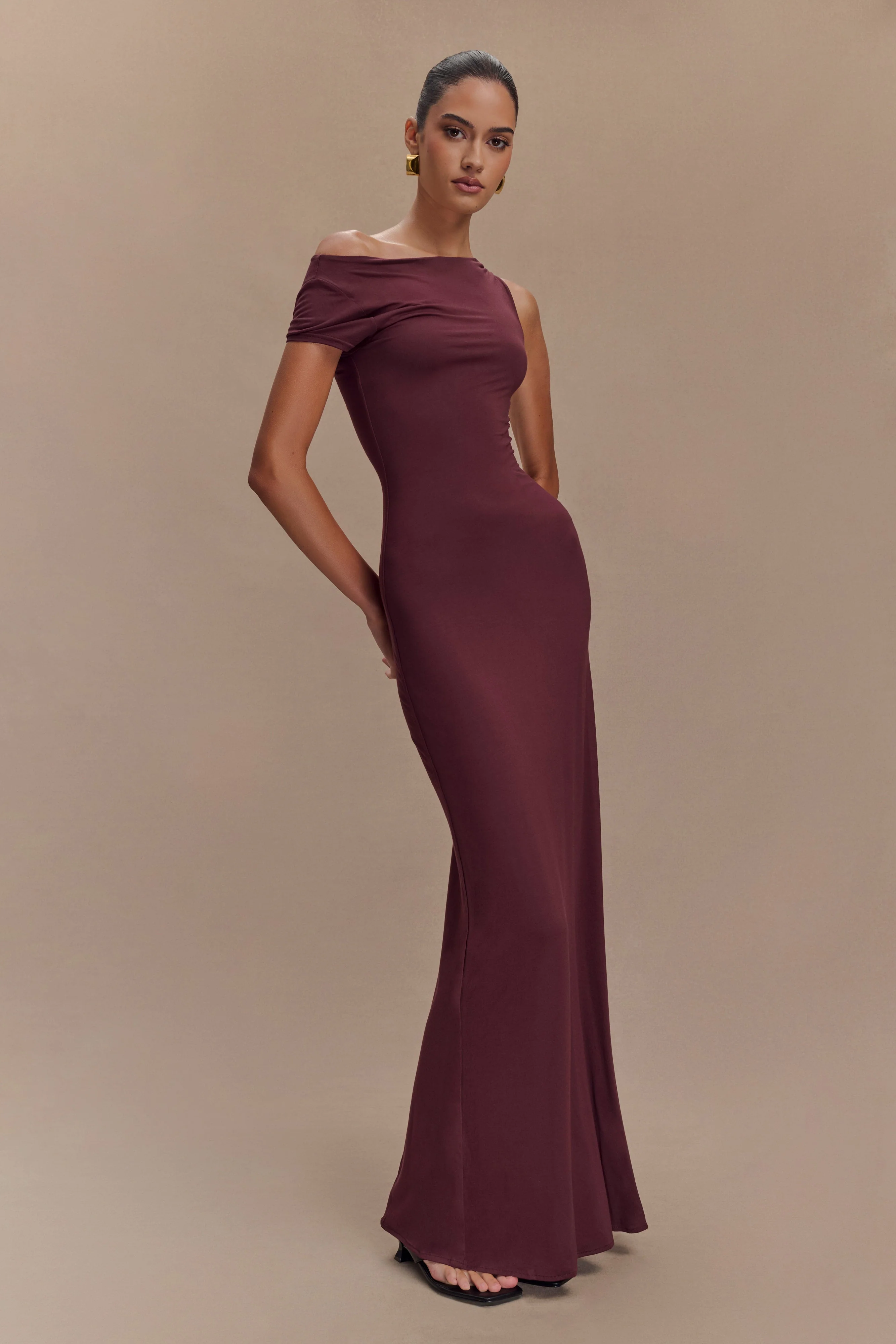 Tamsin Short Sleeve Modal Maxi Dress - Mahogany - Image 7