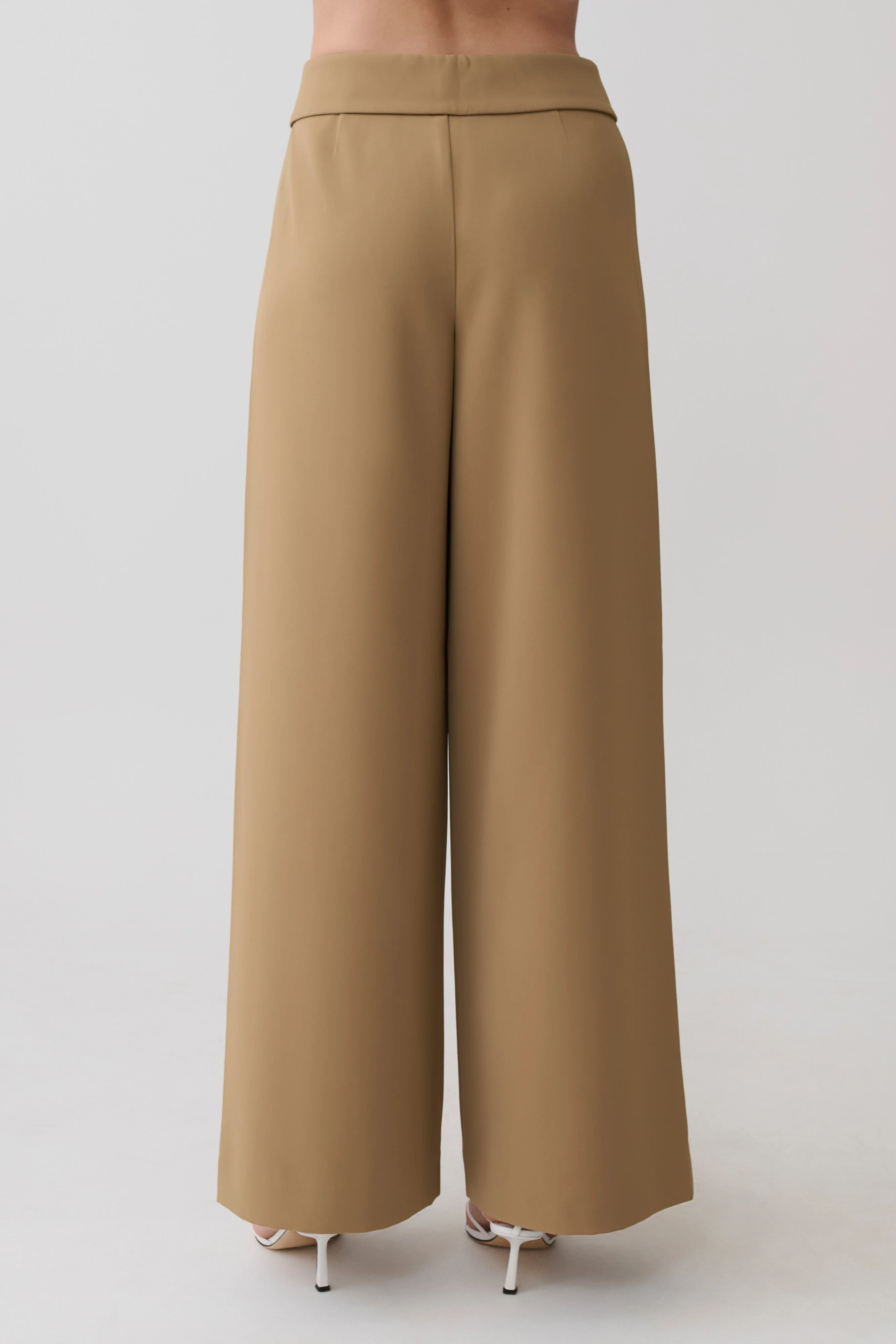 Tanya Wide Leg Suiting Pants - Camel - Image 8