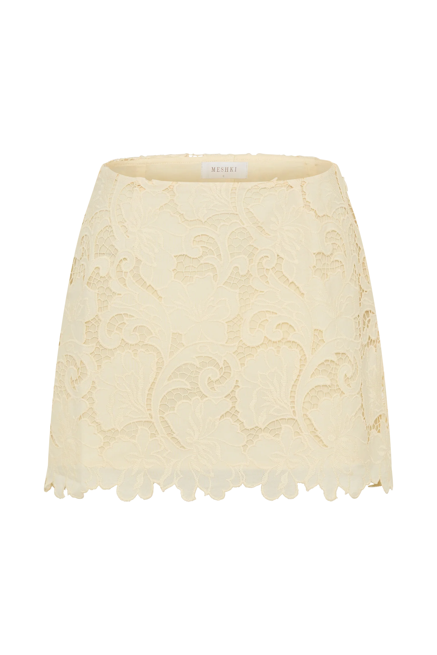 Tessa Broderie Mini Skirt - Lemon - Image 10