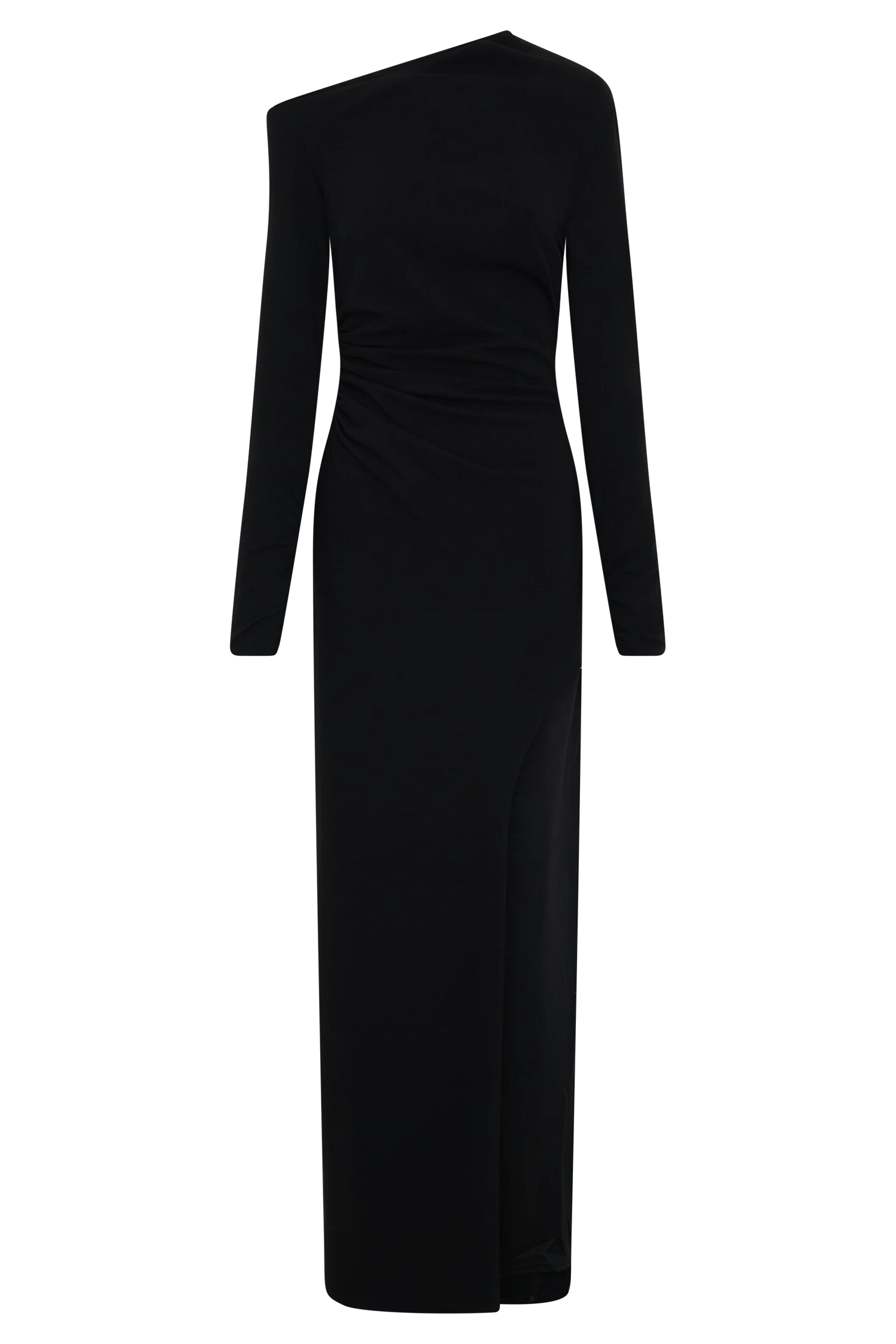 Thalyn Crepe Maxi Dress With Split - Black - Image 10
