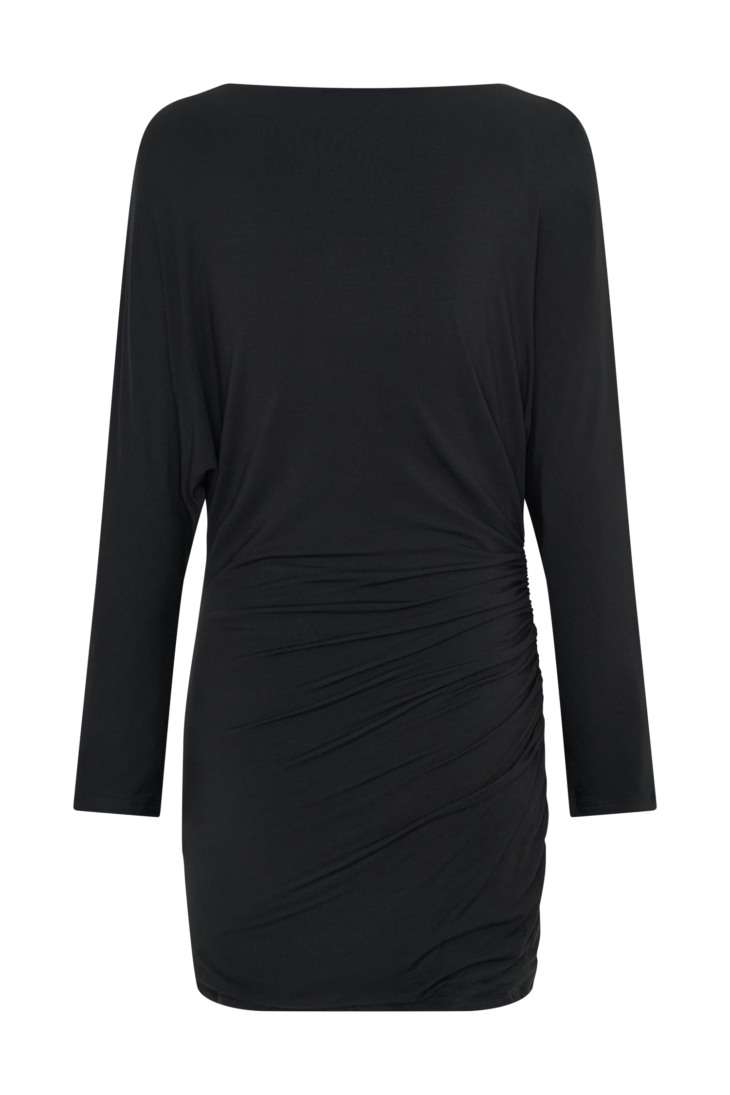 Thao Long Sleeve Gathered Mini Dress - Dark Charcoal - Image 8