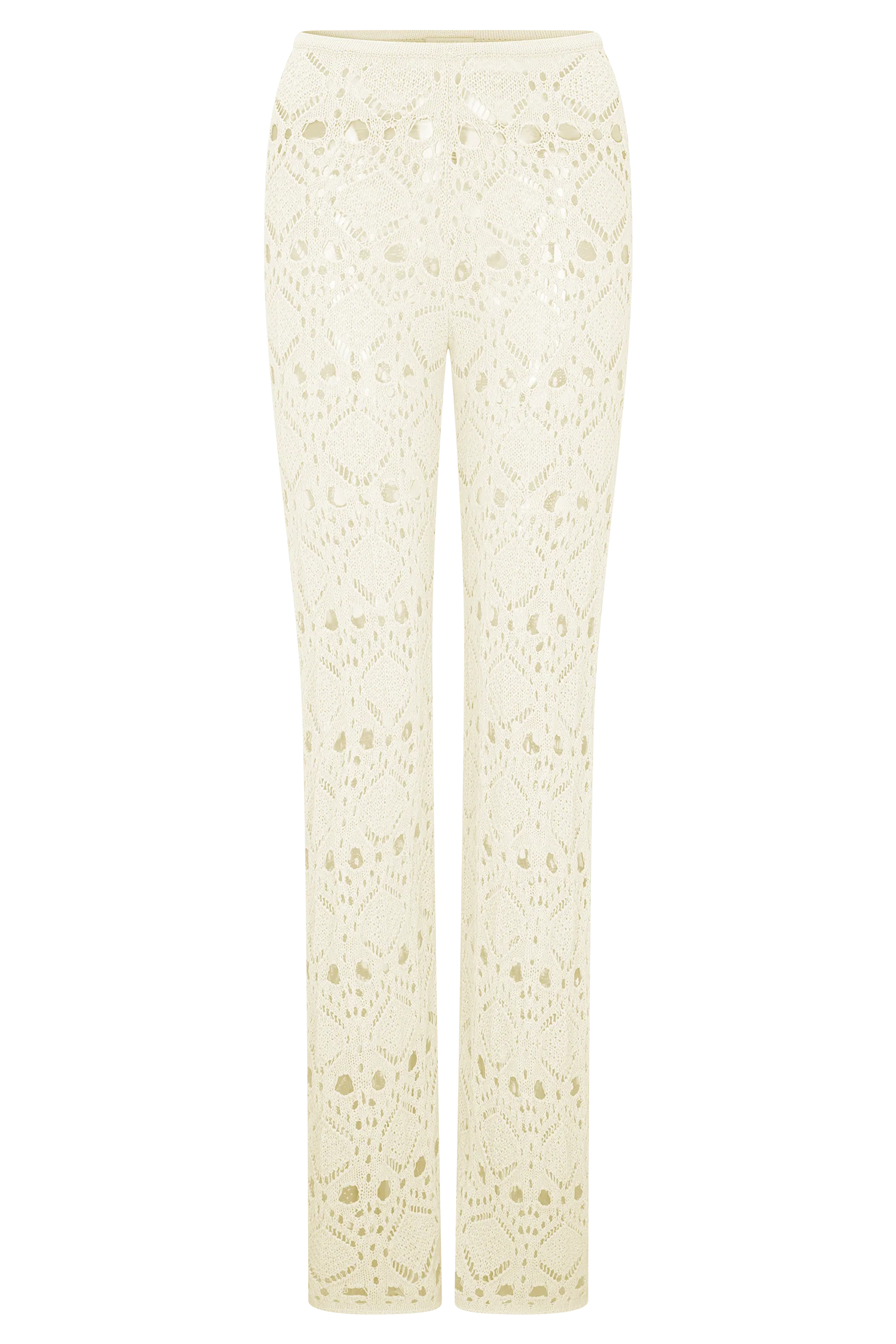 Trena Crochet Knit Pants - Ivory - Image 9
