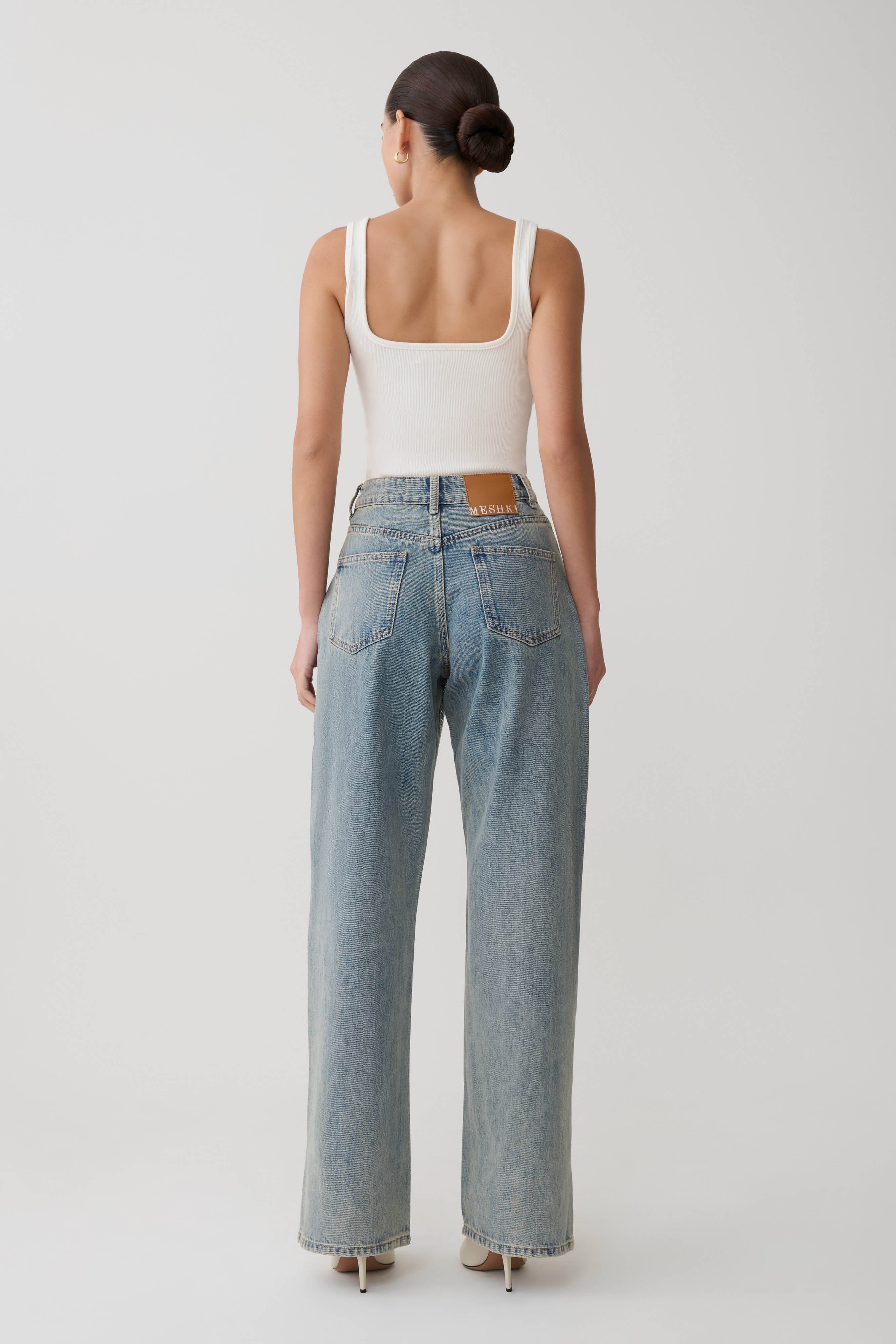 Tyla Diamante Denim Jeans - Blue/Green - Image 7