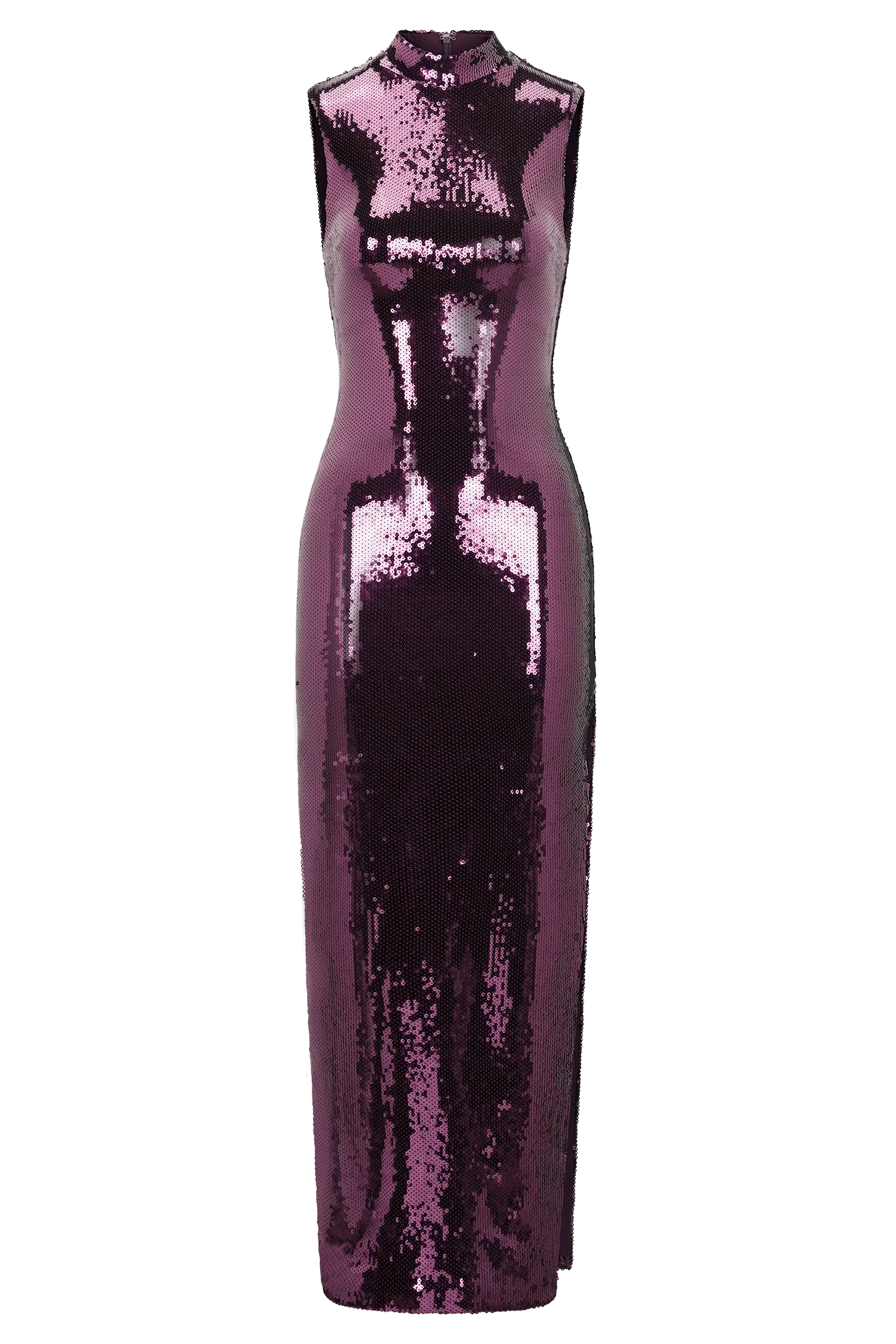 Veronica Sequin Midi Dress - Plum - Image 7