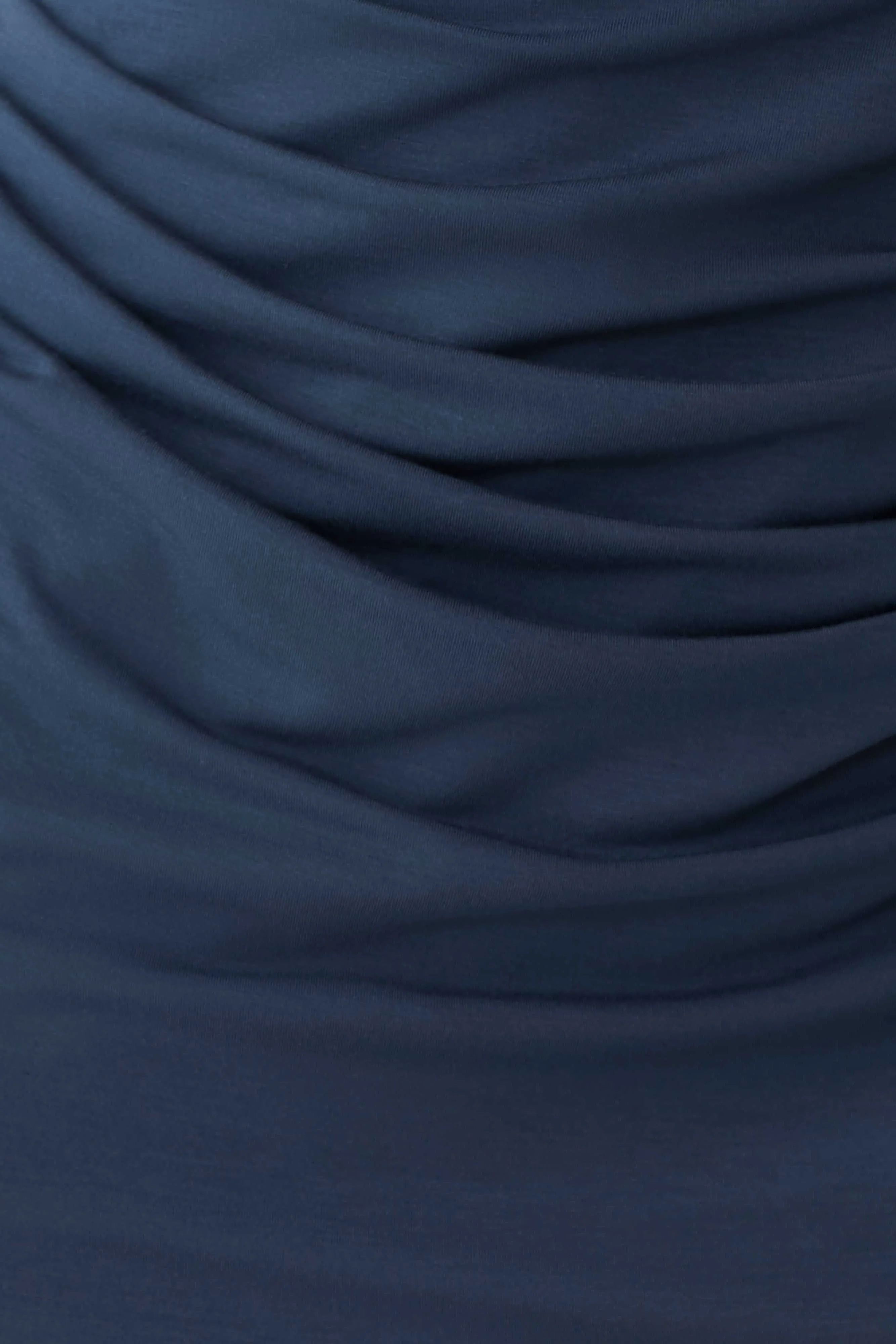 Vina Gathered Jersey Midi Dress - Ink Blue - Image 4