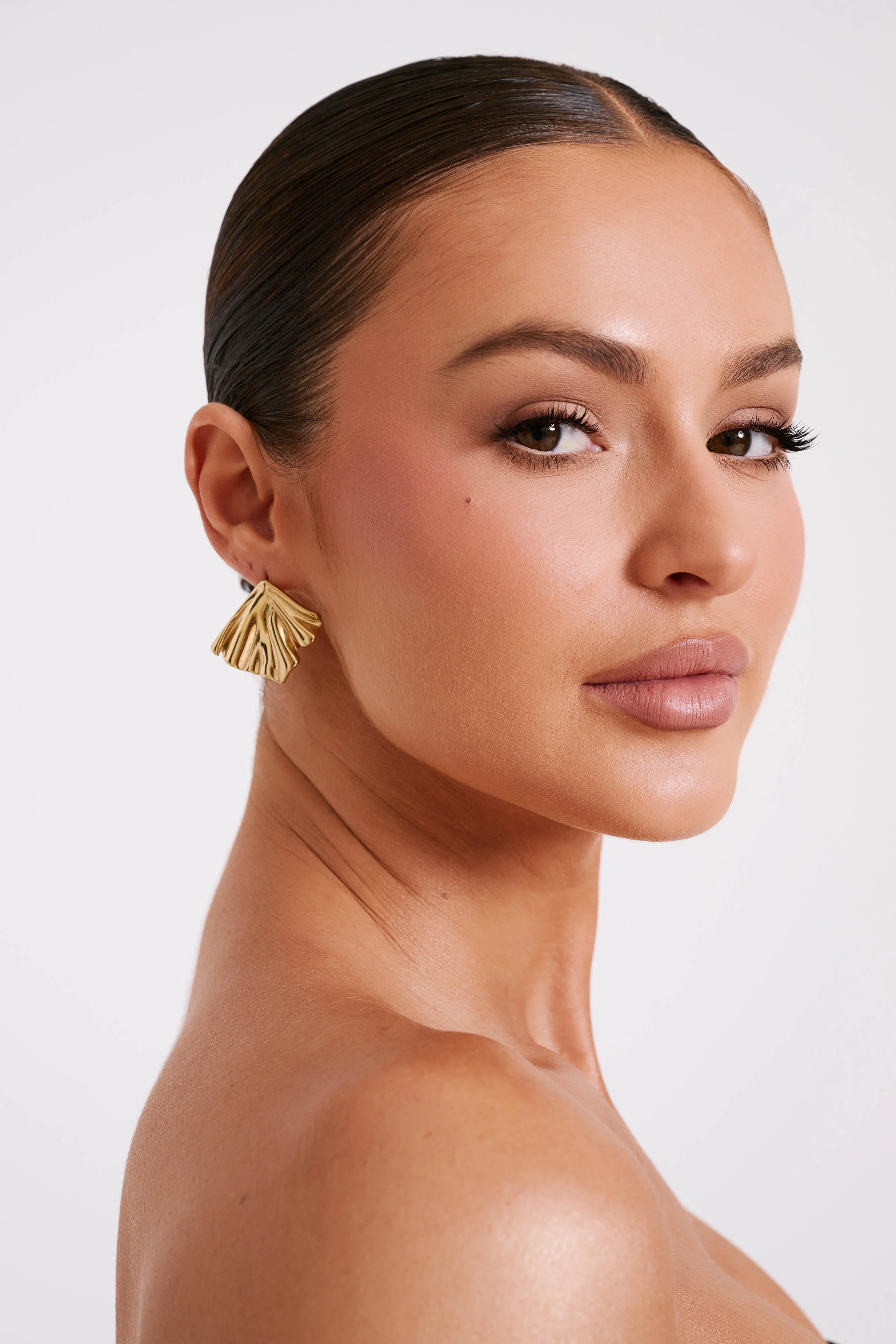 Willa Draped Earrings - Gold - Image 5