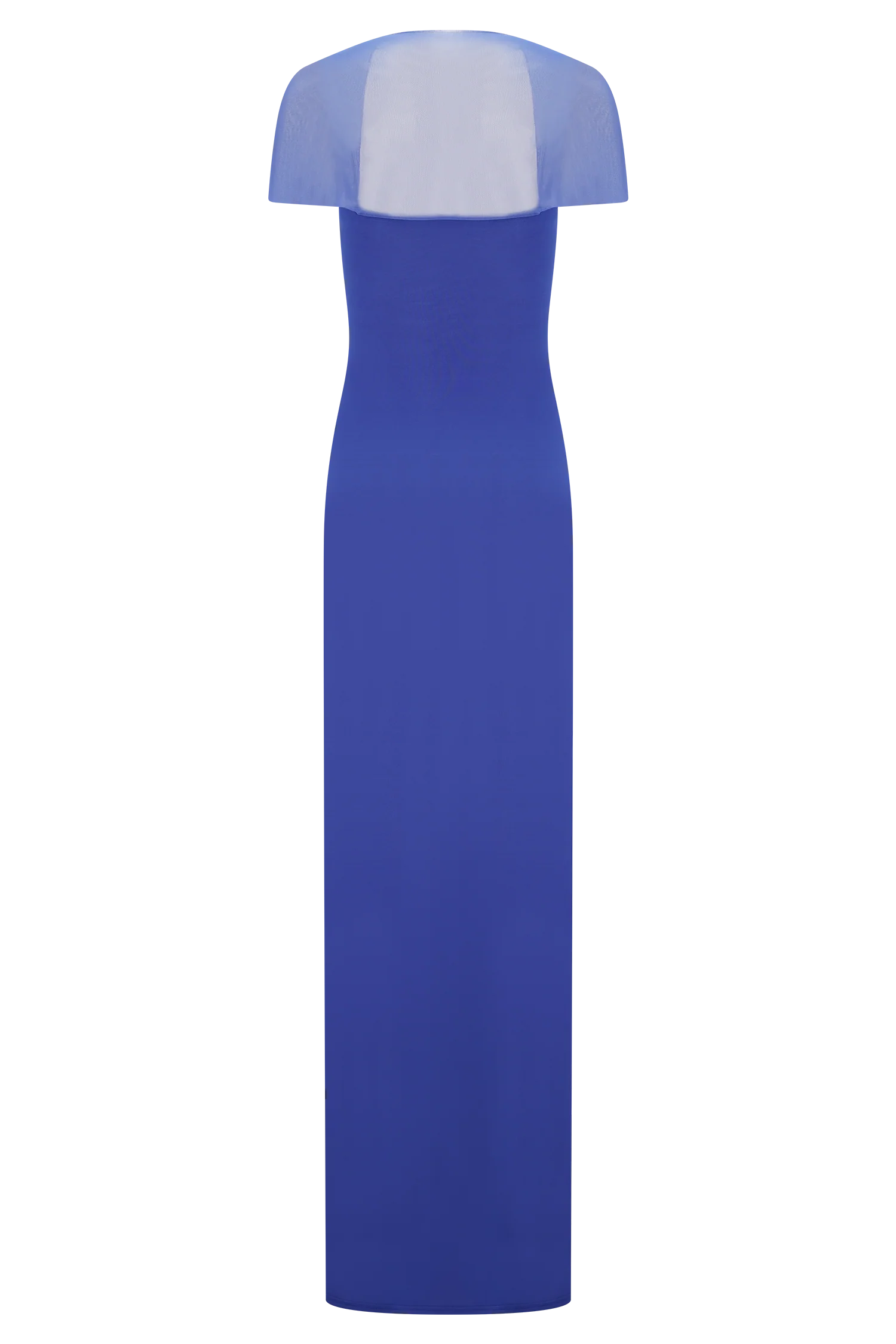 Wyatt Slinky And Mesh Maxi Dress - Cobalt Blue - Image 6